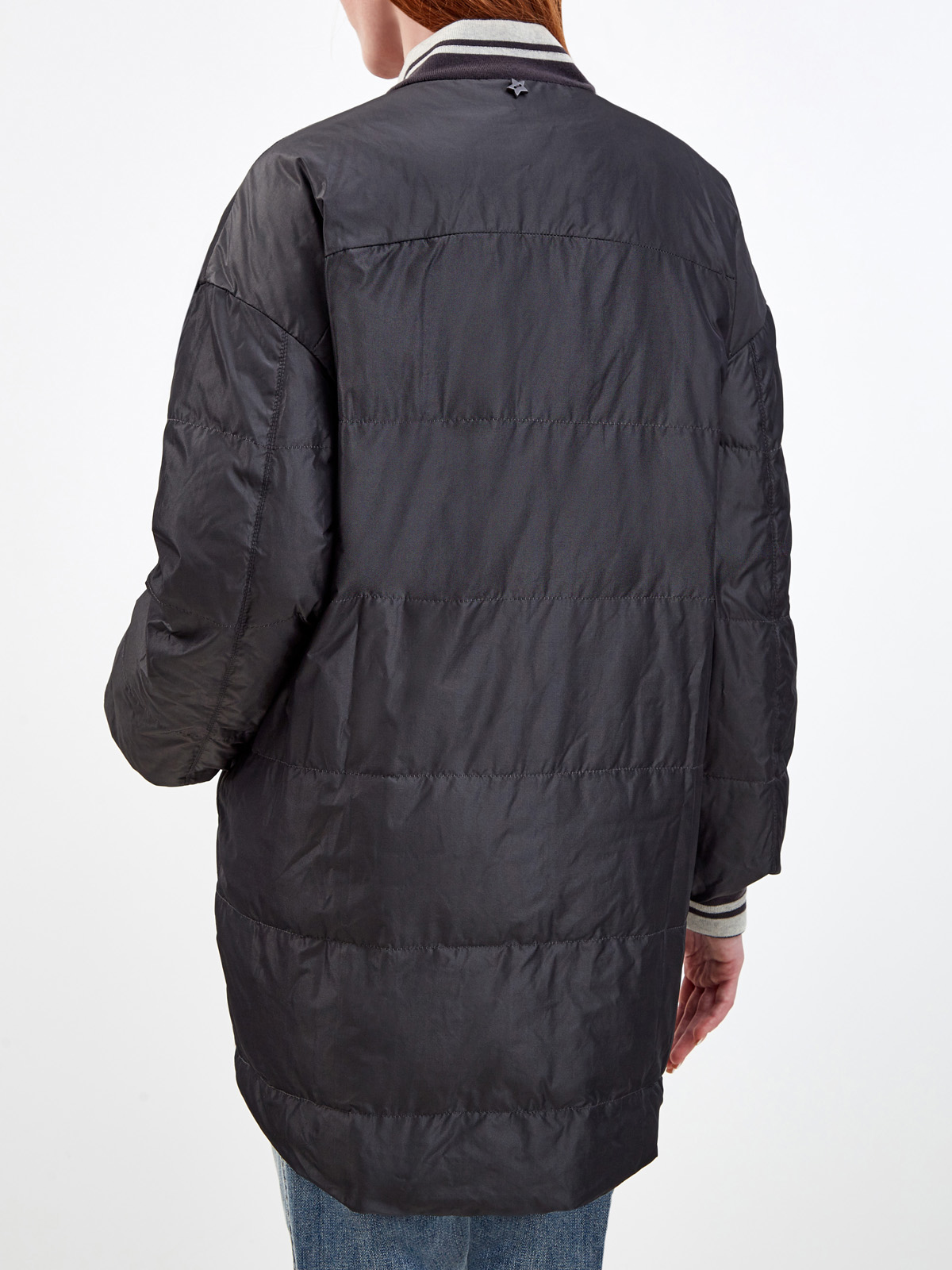 Утепленная куртка-бомбер из легкого нейлона LORENA ANTONIAZZI, цвет черный, размер 40;44;46;42 - фото 4