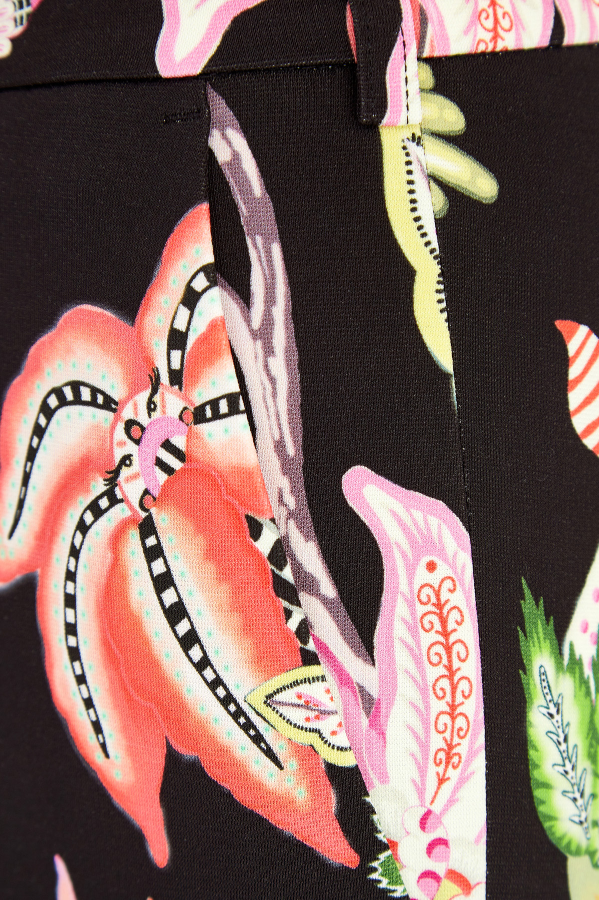 Брюки узкого кроя из плотной ткани с цветочным макро-принтом ETRO, размер 40 - фото 6
