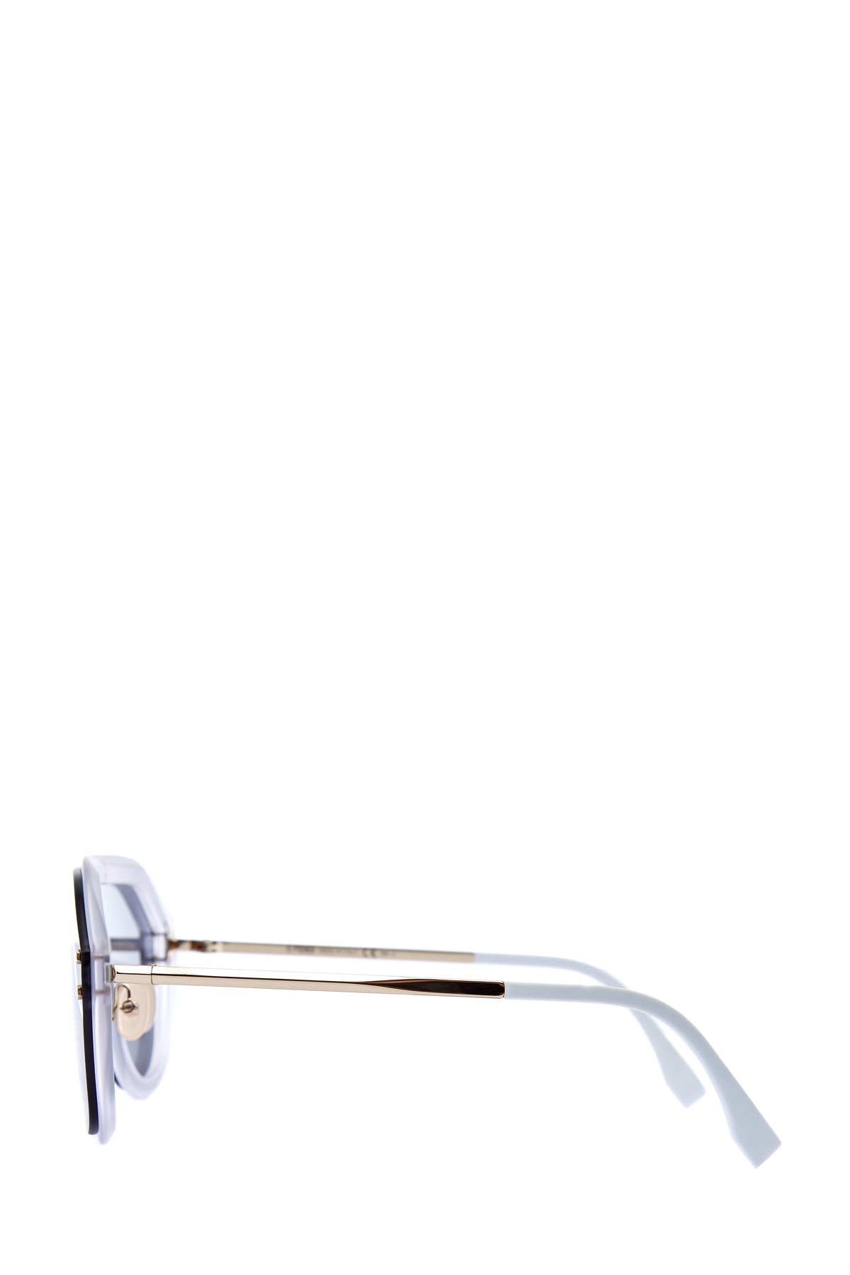 Oversize-маска с принтом Logo FF FENDI (sunglasses), цвет черный, размер 40 - фото 4