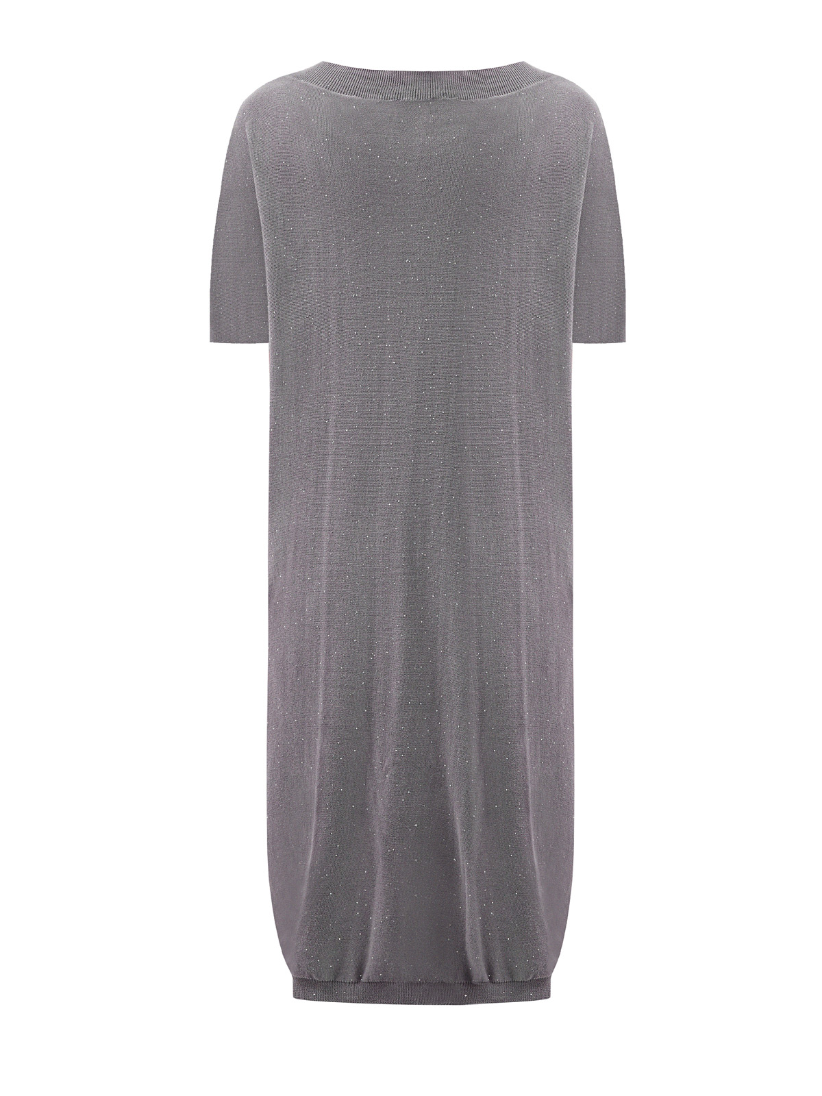 Платье с V-образным вырезом и миниатюрными пайетками RE VERA, цвет серый, размер L - фото 2