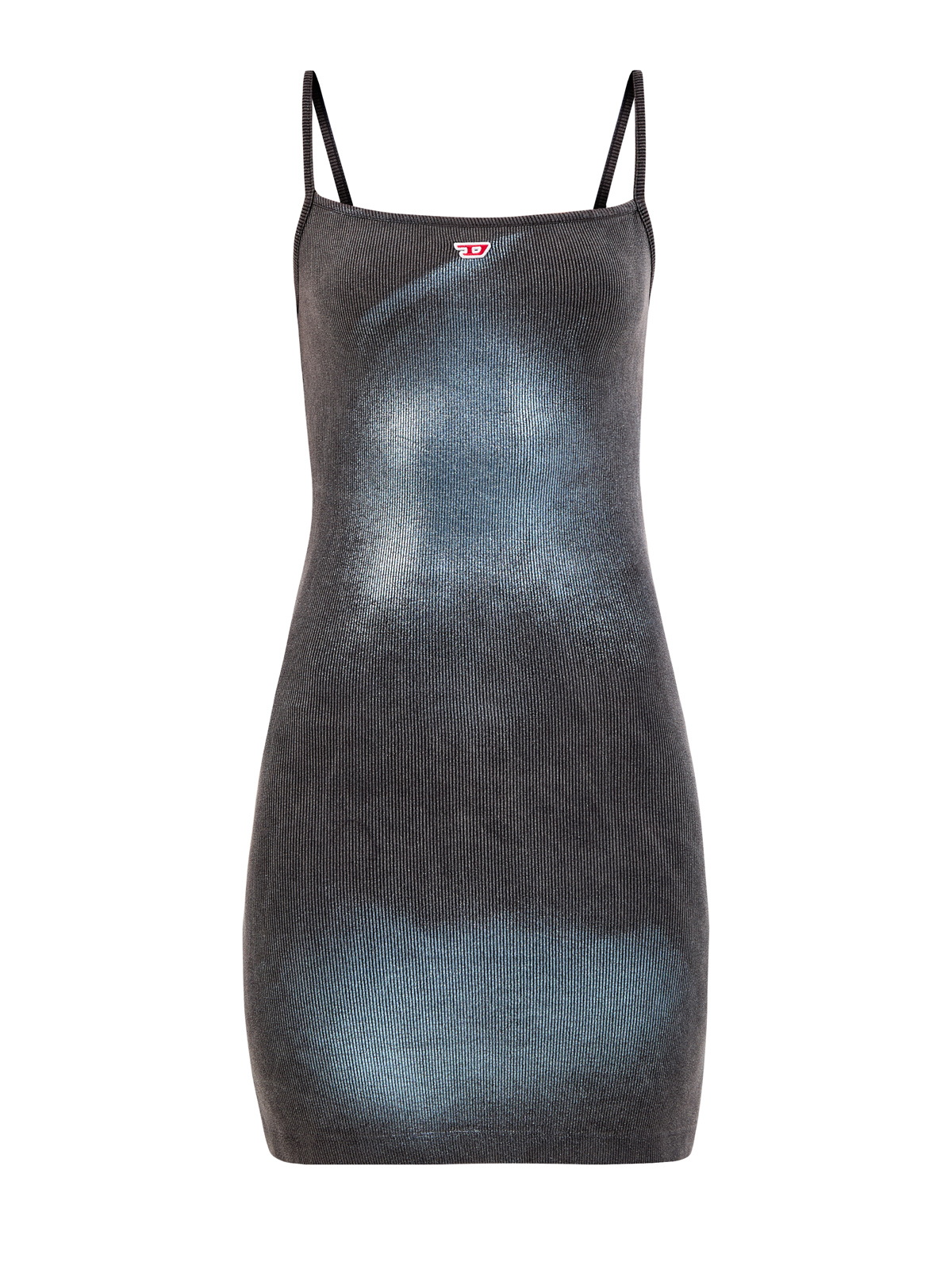 Платье D-Hopy-N2 с металлизированным напылением и логотипом DIESEL, цвет серый, размер S;M