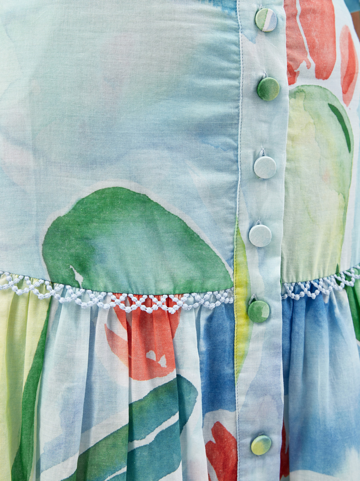Легкая юбка Alessia с принтом и застежкой на пуговицы CHARO RUIZ IBIZA, цвет мульти, размер M;S - фото 5