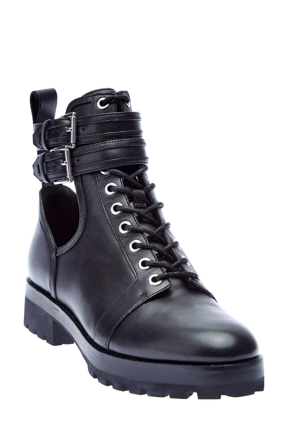 Высокие ботинки из полированной кожи MICHAEL Michael Kors, цвет черный, размер 8;8.5 - фото 3