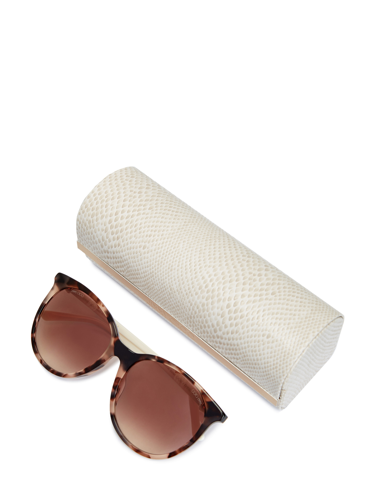 Очки Ilana из легкого ацетата с узором Havana JIMMY CHOO  (sunglasses), цвет коричневый, размер 40.5;41;41.5;42;42.5;43.5;44;43 - фото 4