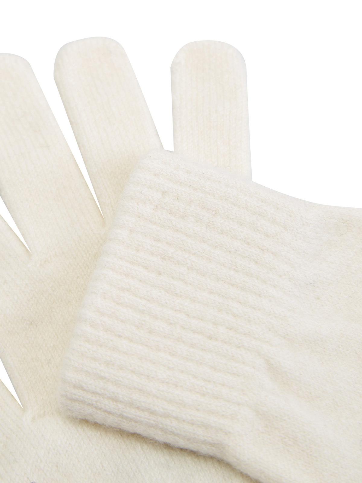 Перчатки из теплой кашемировой пряжи YVES SALOMON, цвет белый, размер 41;42;43.5;44;45 - фото 3