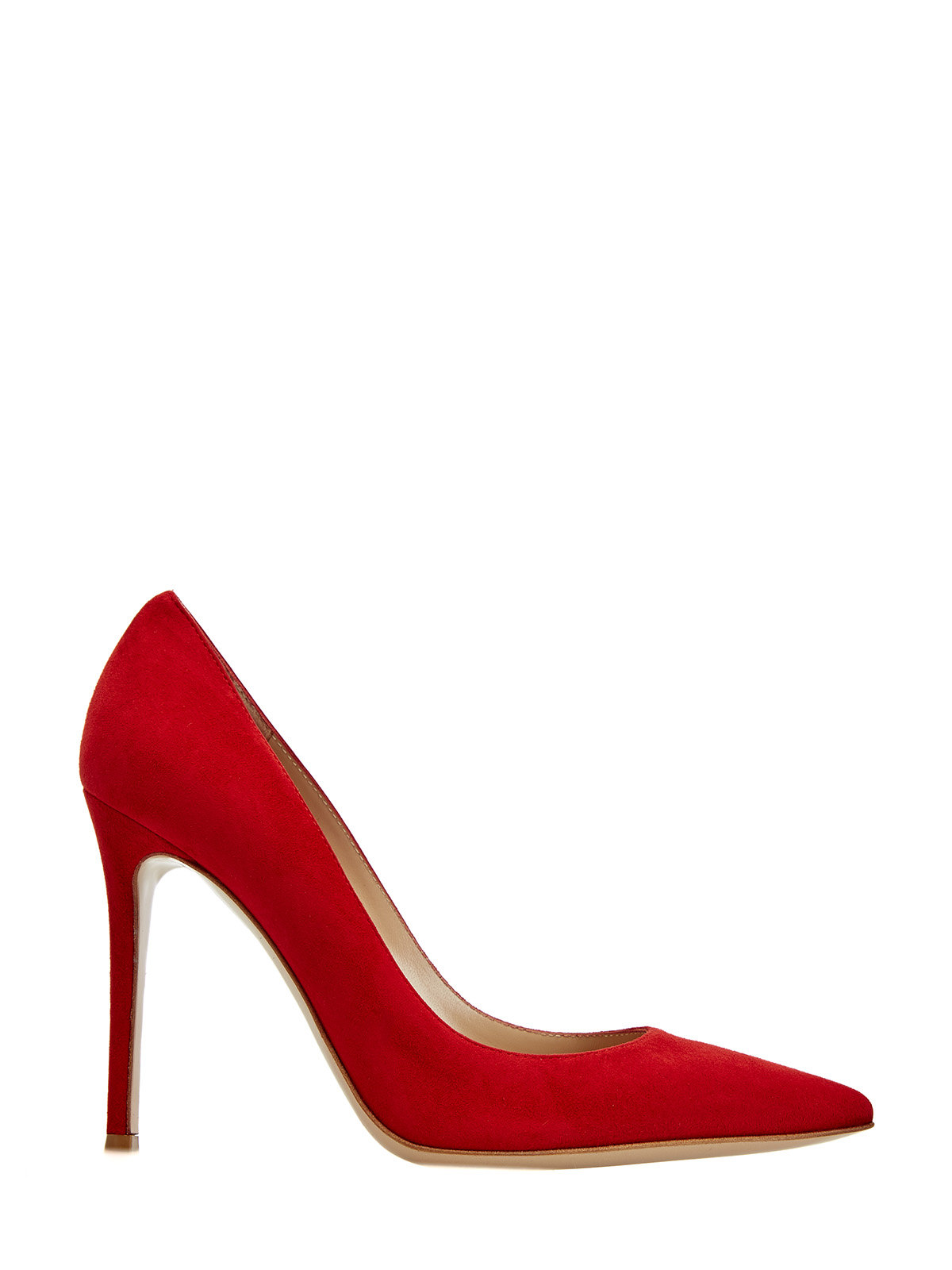 Высокие туфли Gianvito 105 из замши GIANVITO ROSSI, цвет красный, размер 36.5;37;37.5;38.5;39;39.5;40;40.5 - фото 1