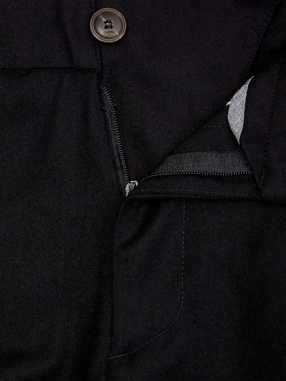 Шерстяные брюки в стиле sprezzatura с контрастной кулиской CANALI, цвет черный, размер 50;56;58;52;48 - фото 6