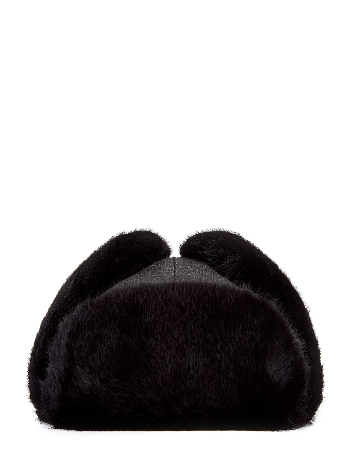 

Шерстяная шапка с вышивкой и отделкой из эко-меха, Коричневый, Шерстяная шапка с вышивкой и отделкой из эко-меха