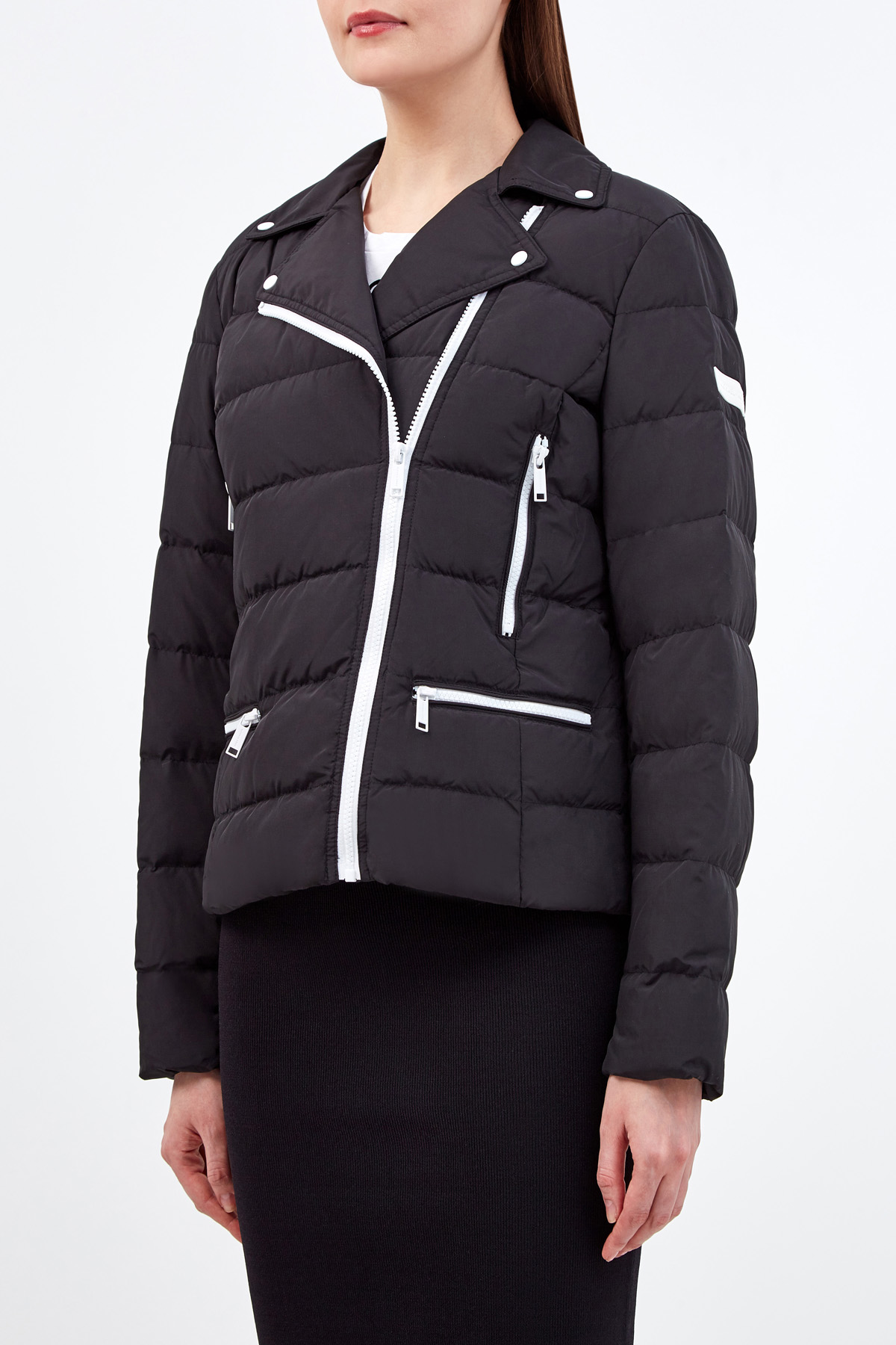 Куртка в байкерском стиле с контрастными молниями MICHAEL Michael Kors, цвет черный, размер S;M;L;XL;XS - фото 3