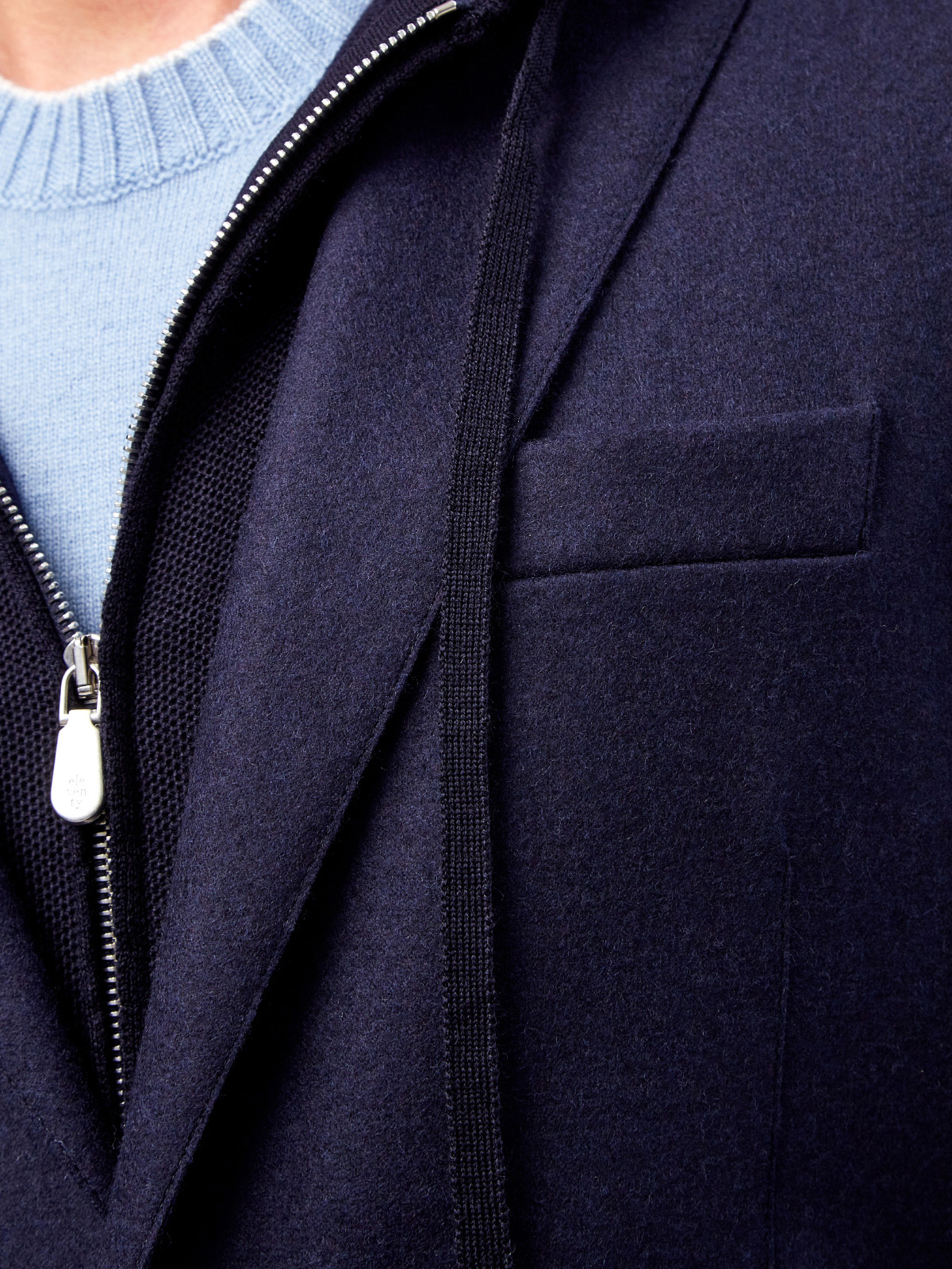 Пиджак в стиле casual из плотной шерстяной ткани ELEVENTY, цвет синий, размер 48;50 - фото 5