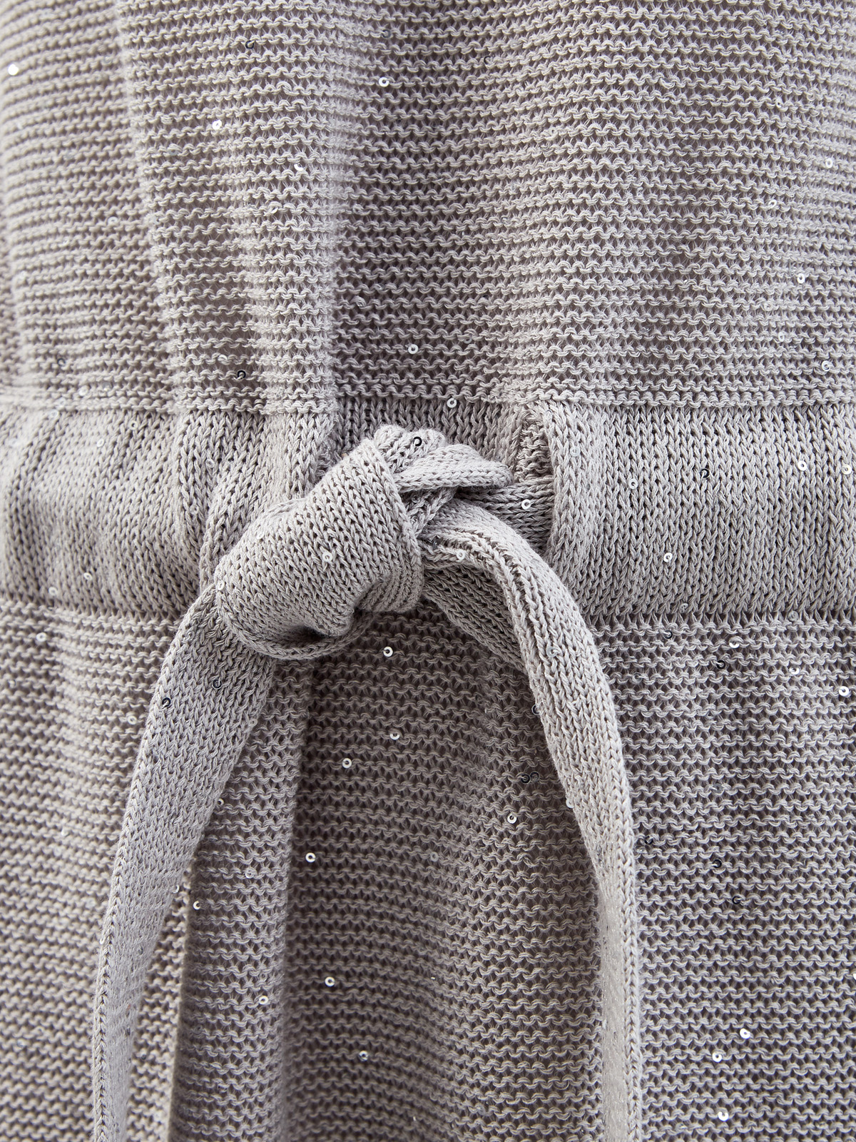 Платье из хлопковой пряжи с вплетенными пайетками LORENA ANTONIAZZI, цвет серый, размер 44;46;50;42 - фото 5