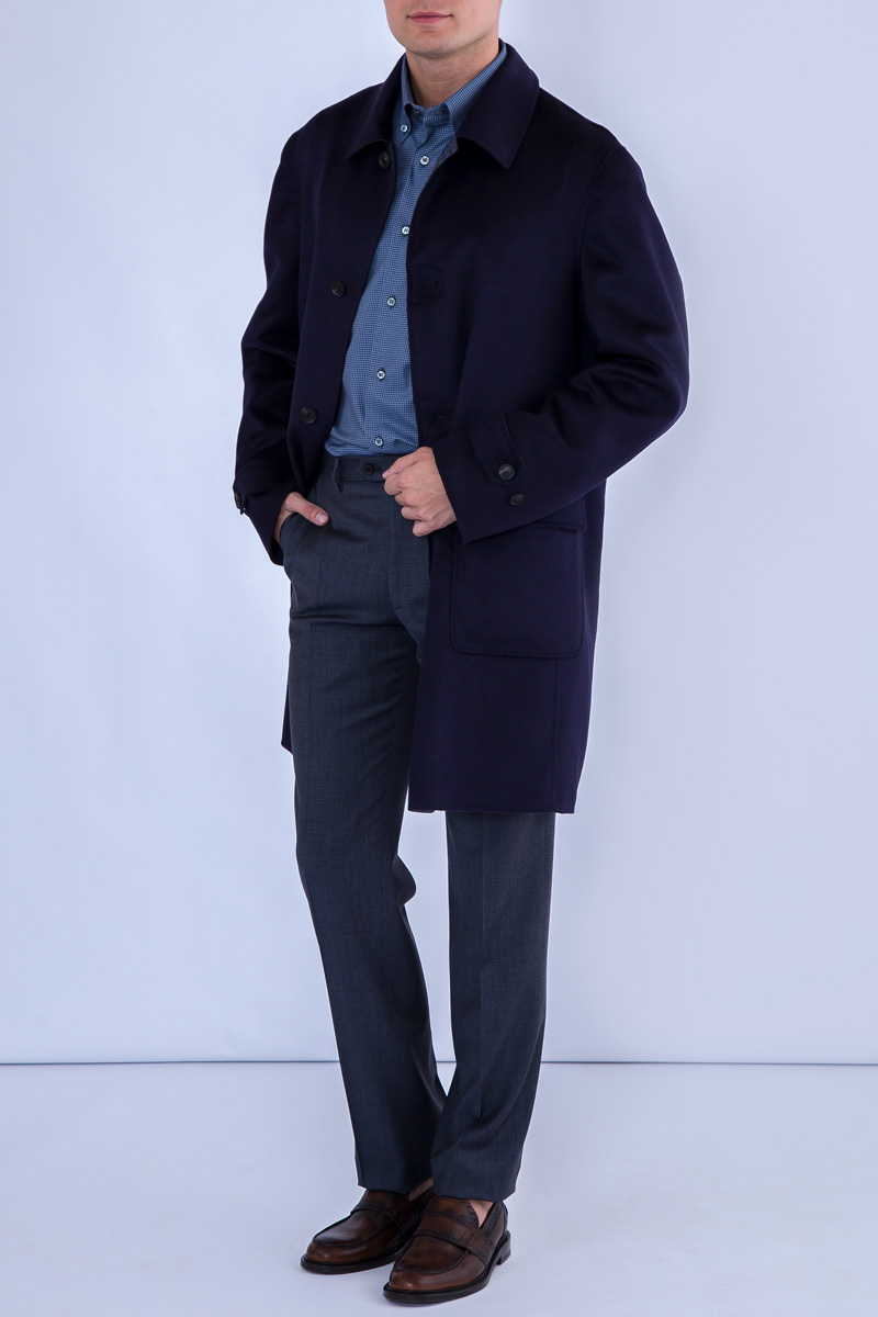 пальто BRIONI, цвет синий, размер 50;56 - фото 2