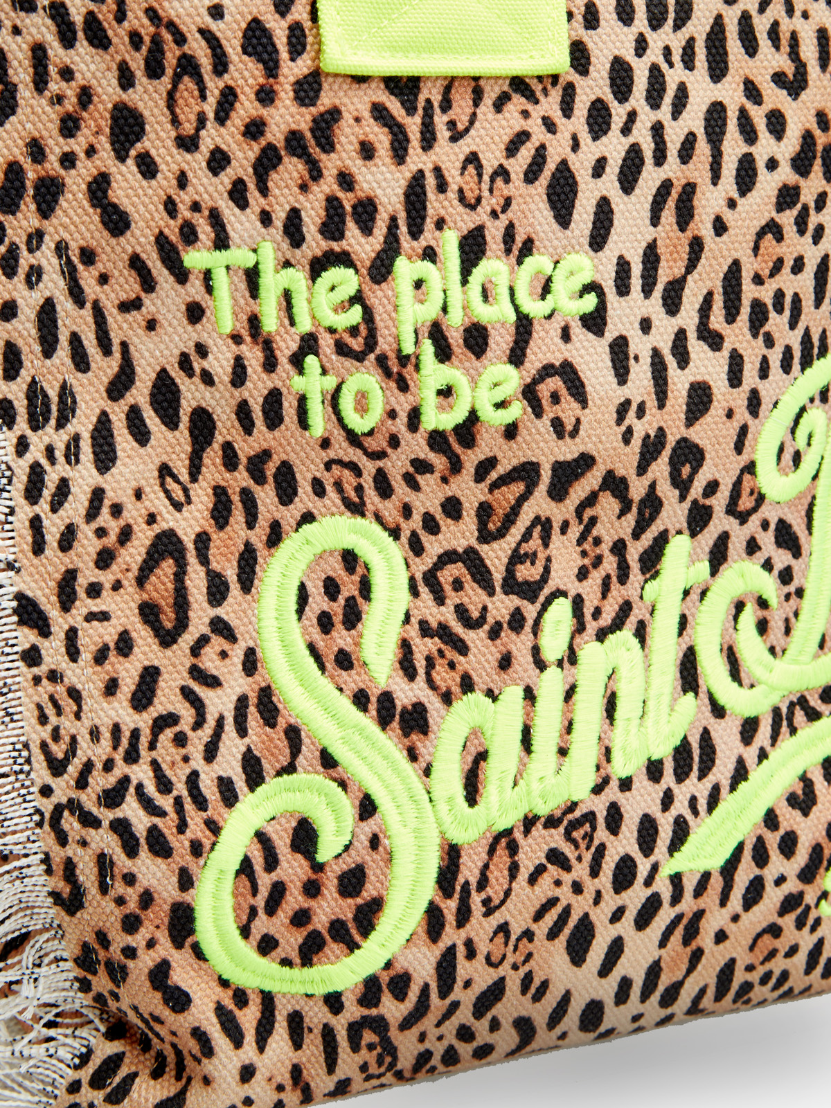 Холщовая сумка Vanity с леопардовым паттерном MC2 SAINT BARTH, цвет мульти, размер S - фото 5