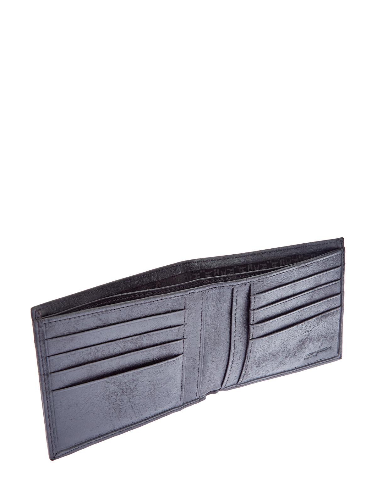 Бумажник с двумя отделениями из матовой крупнозернистой кожи MORESCHI, цвет черный, размер 60;58 - фото 5