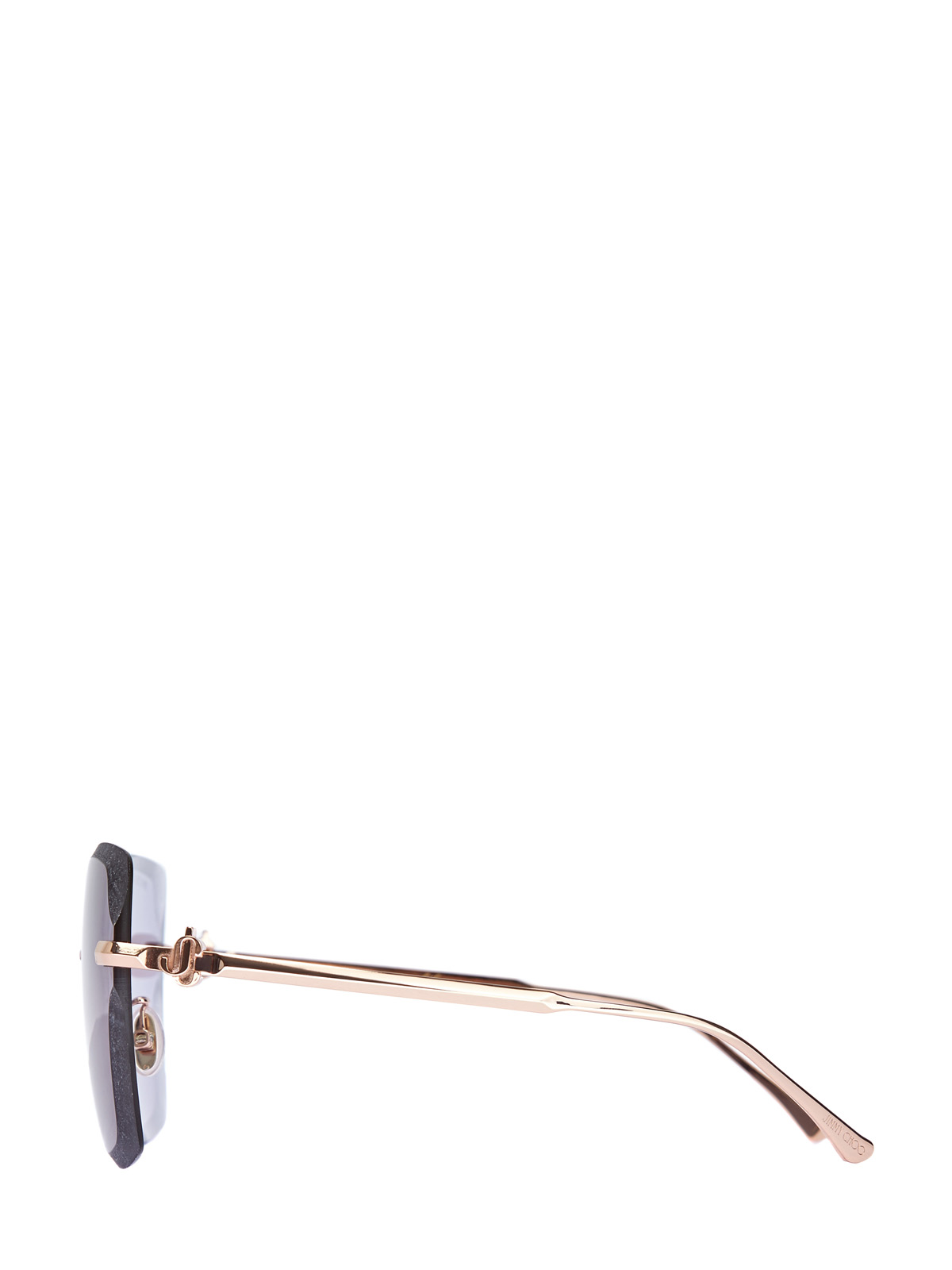Металлические очки Corin с графическими линзами JIMMY CHOO  (sunglasses), цвет серый, размер 40 - фото 3