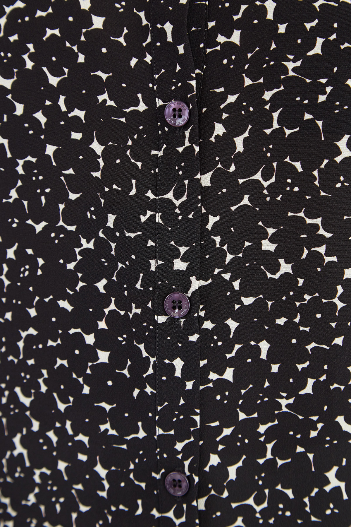 Блуза из шелка с цветочным принтом в монохромной гамме ETRO, размер 42 - фото 5