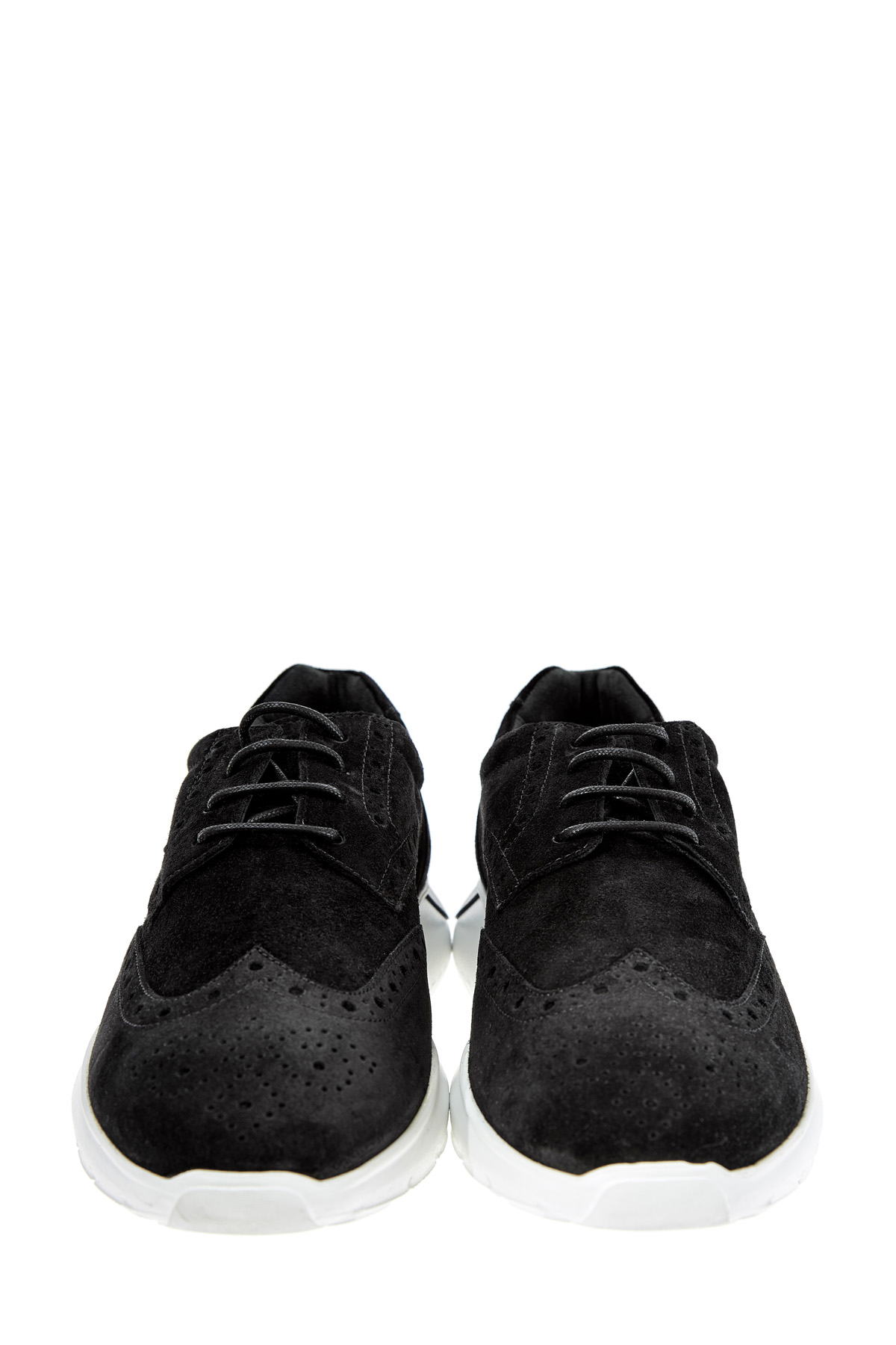Кроссовки в стиле sportcasual  из замши на амортизирующей подошве HOGAN, цвет черно-белый, размер 40.5;42.5;43;43.5;44.5 - фото 5