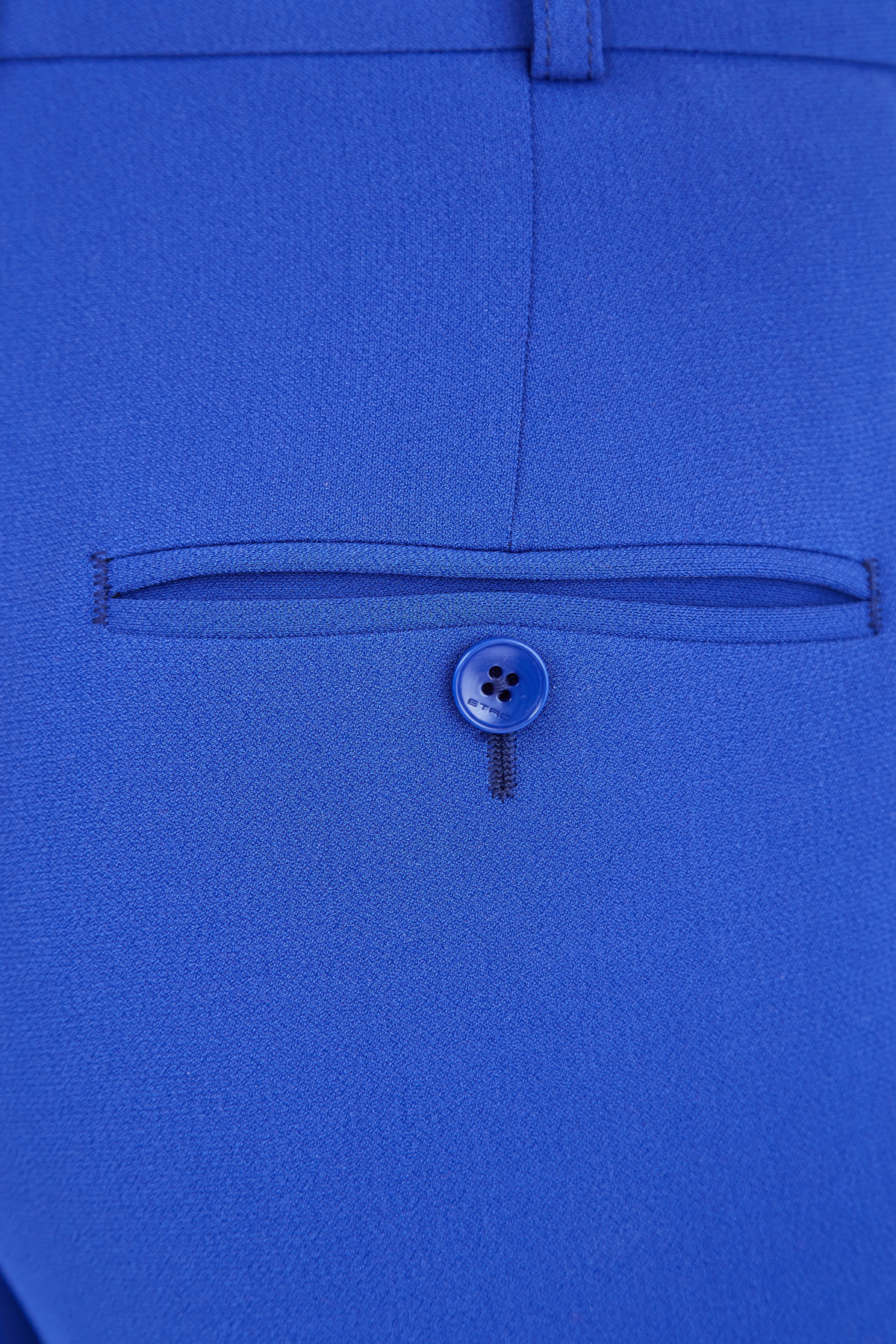 Яркие брюки укороченного кроя с карманами ETRO, цвет синий, размер 46;44 - фото 7