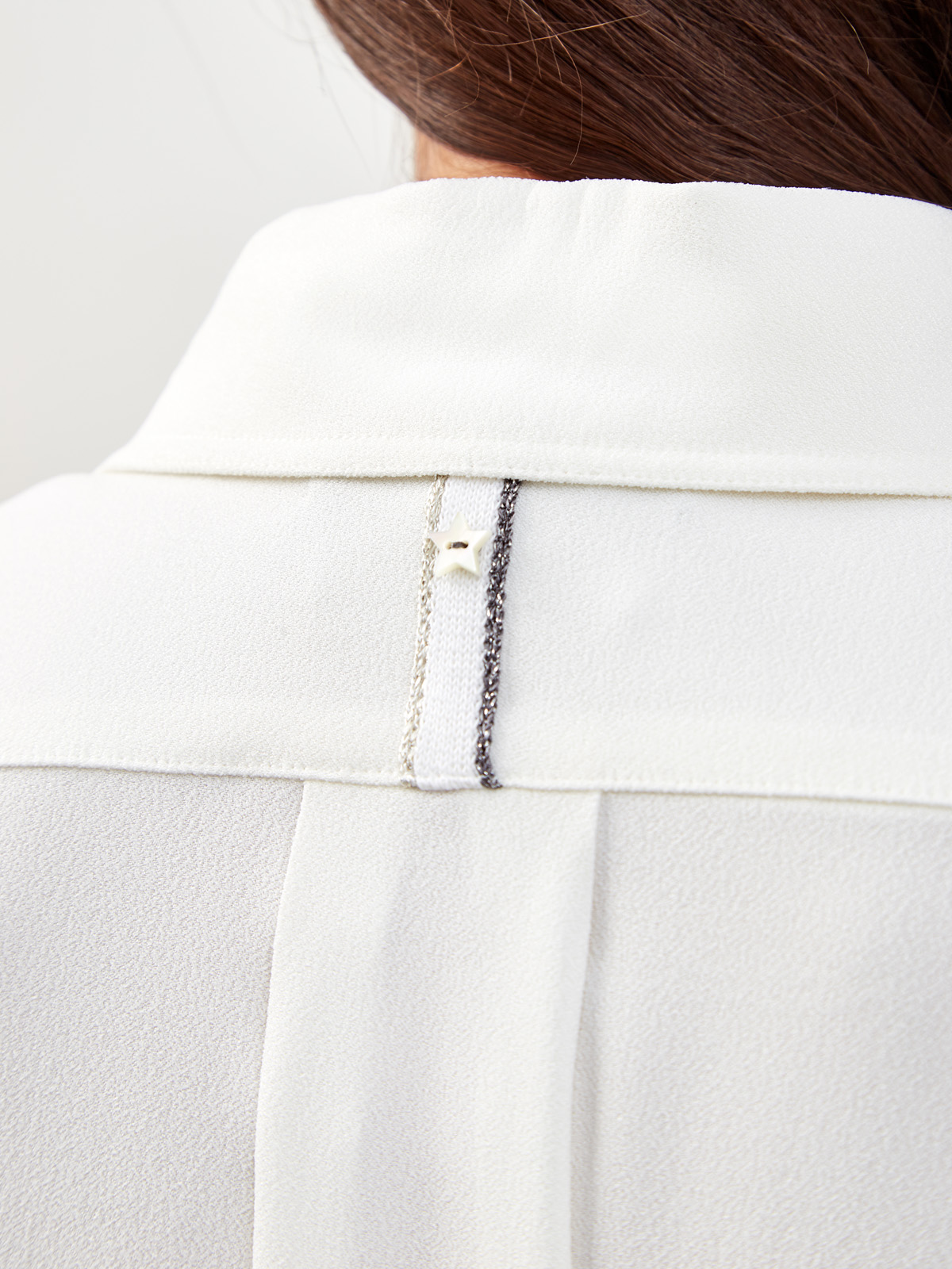 Платье-рубашка из струящегося кади с поясом в тон LORENA ANTONIAZZI, цвет белый, размер 42;44;46 - фото 3