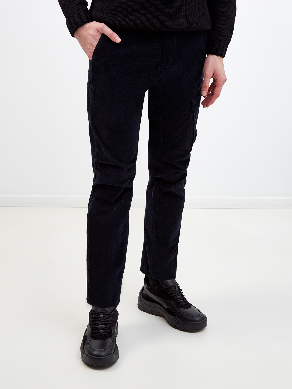 Вельветовые брюки Regular Fit с карманом-карго и линзой C.P.COMPANY, цвет синий, размер M;L;XL;S - фото 3