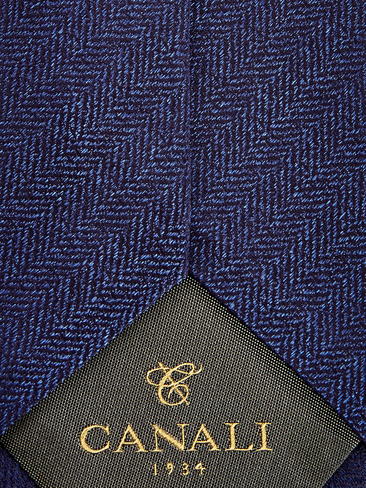 Шелковый галстук в синих тонах CANALI, цвет синий, размер 41;41.5;42;42.5;43;43.5;44 - фото 3