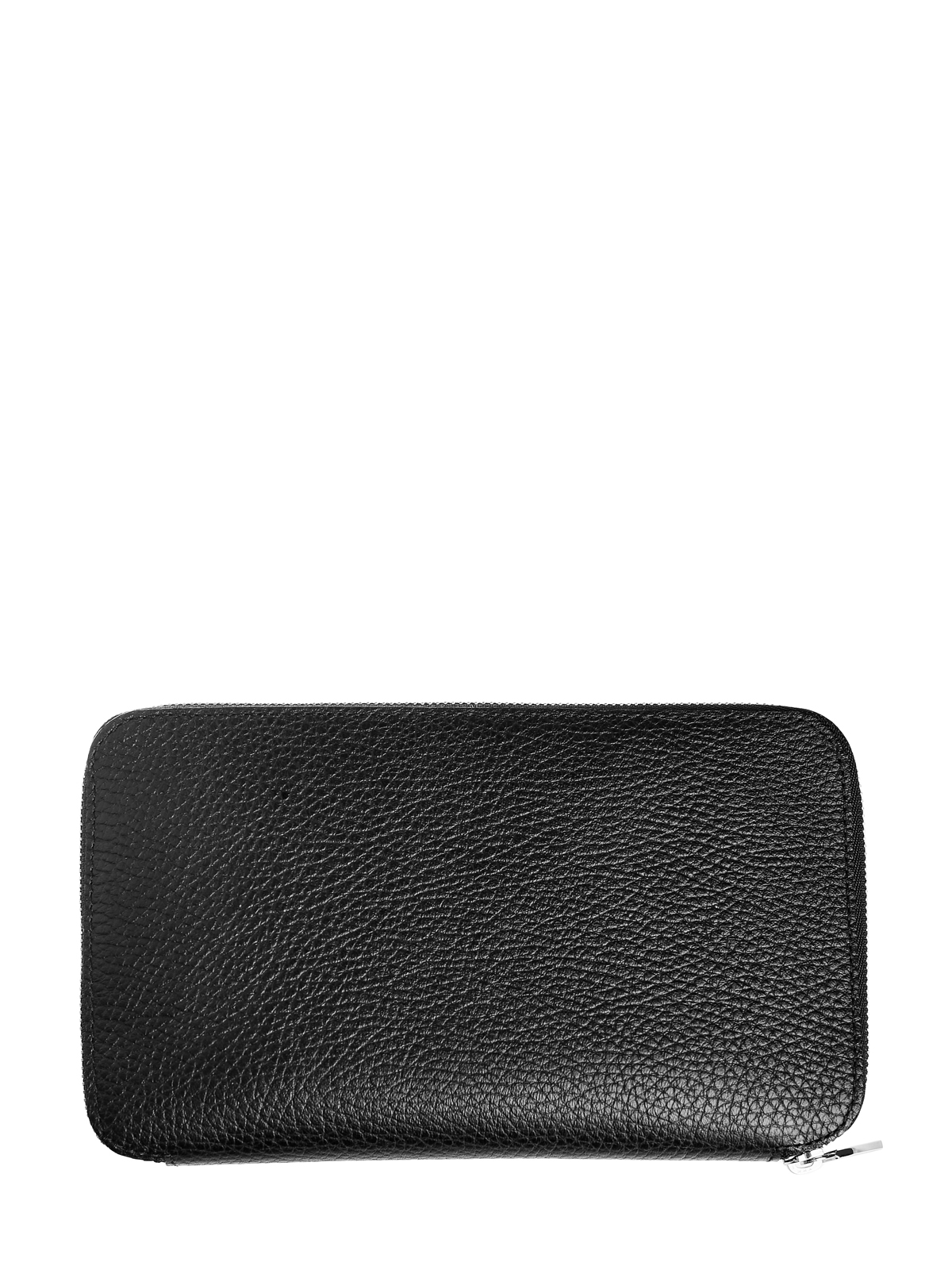 Черное портмоне из зернистой кожи ламы с брендированной фурнитурой ARTIOLI, цвет черный, размер 41.5;42;42.5;43;43.5;44 - фото 3