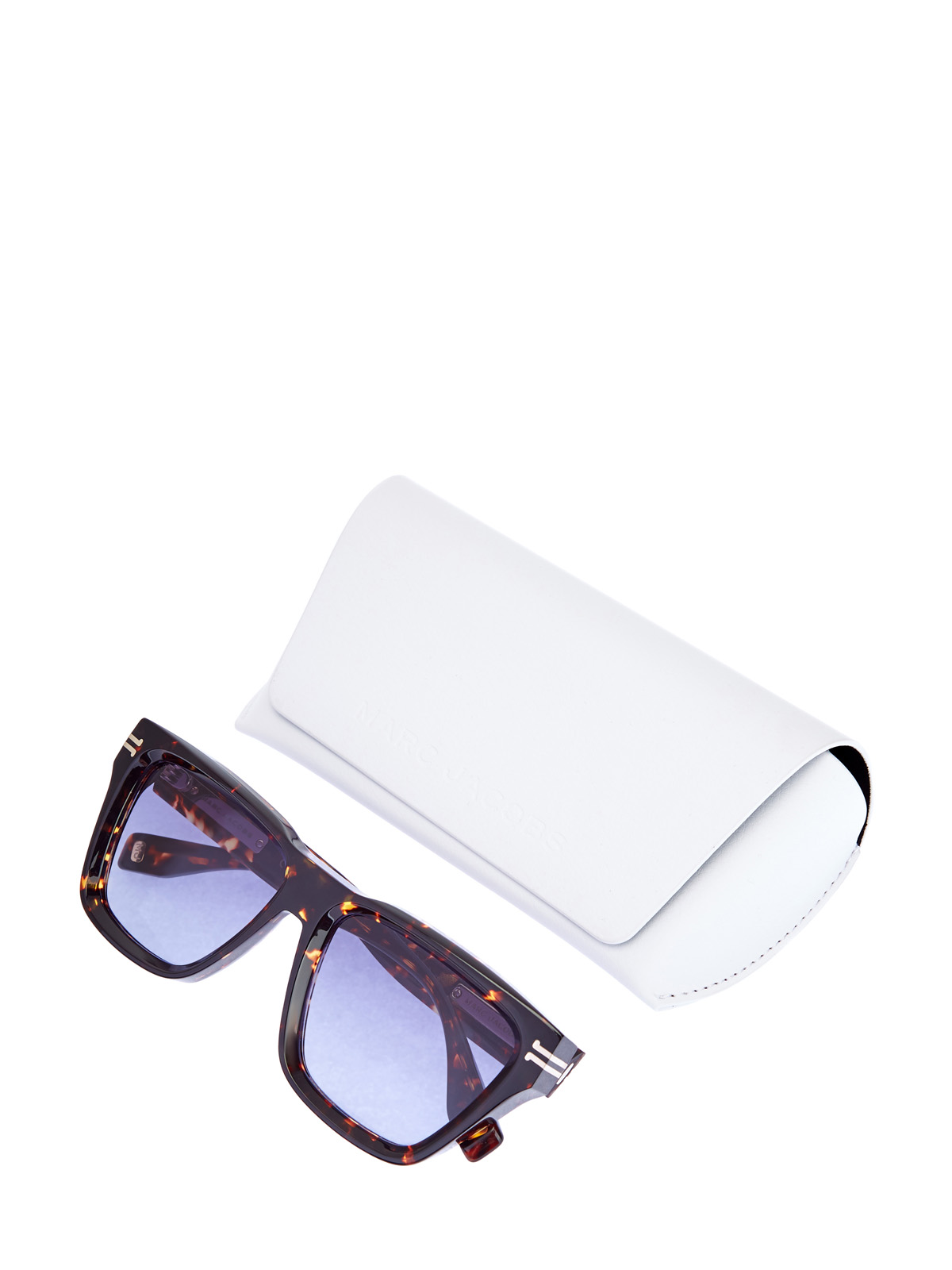 Солнцезащитные очки-вайфареры в квадратной оправе MARC JACOBS (sunglasses), цвет коричневый, размер S;M;L - фото 4