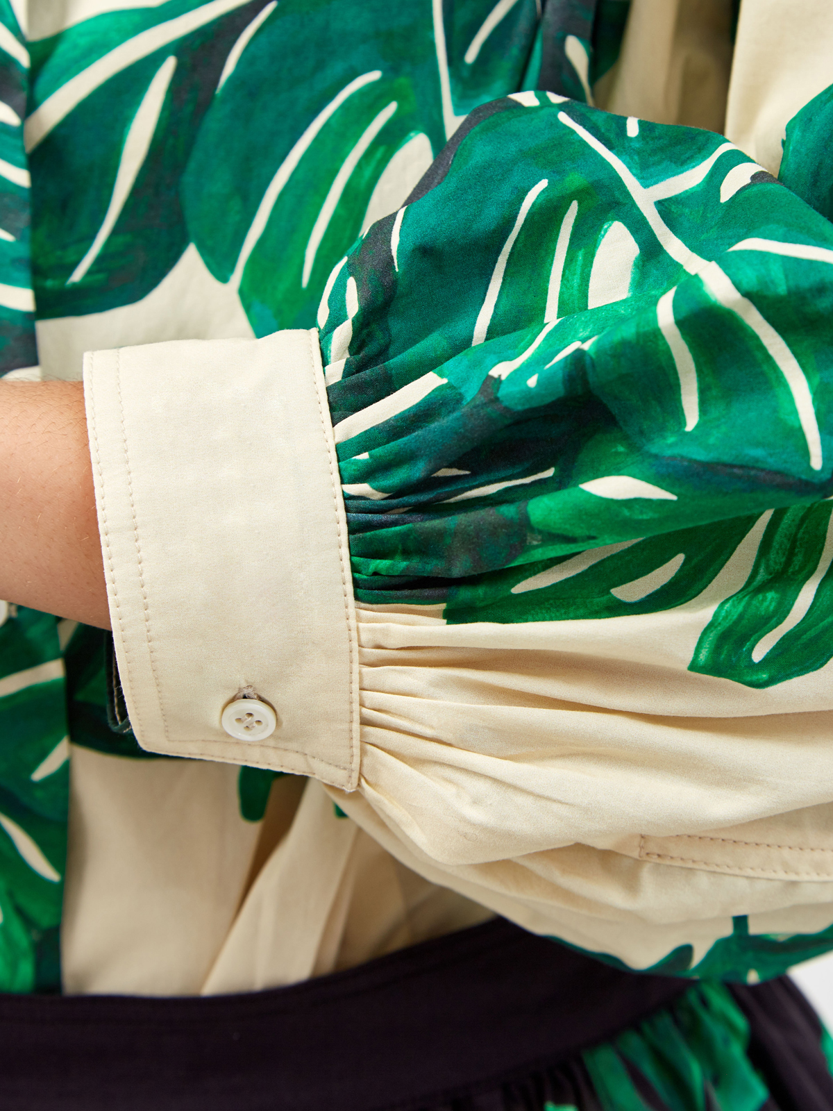 Рубашка приталенного кроя с объемными рукавами и принтом GENTRYPORTOFINO, цвет бежевый, размер 40;42;44;38 - фото 5