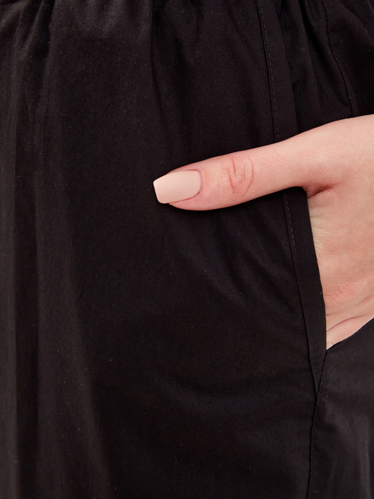 Укороченные брюки из хлопка с эластичным поясом GENTRYPORTOFINO, цвет черный, размер 42;44;46;40 - фото 5