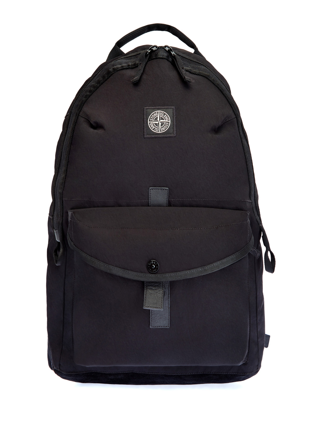 Вместительный рюкзак в стиле urban с двумя отделениями STONE ISLAND, цвет черный, размер 52;54;56 - фото 1