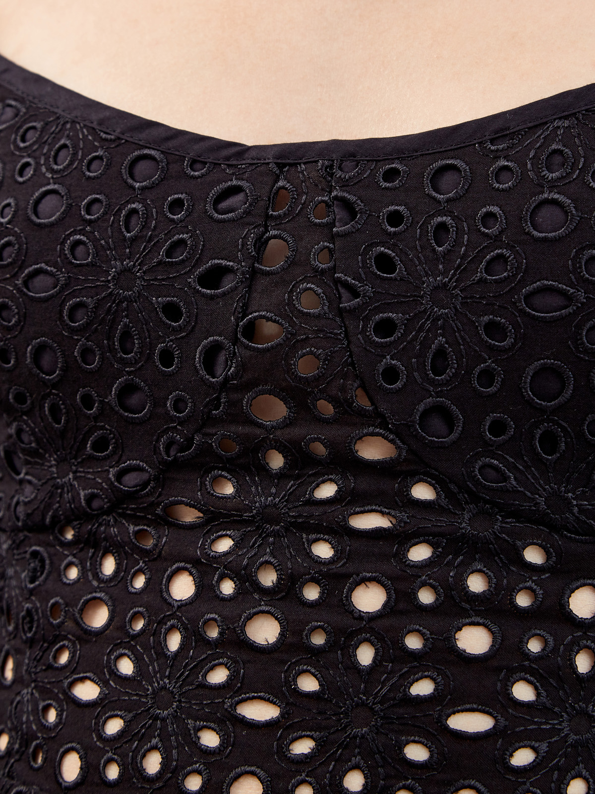 Платье из ажурного кружева broderie anglaise с поясом CHARO RUIZ IBIZA, цвет черный, размер M;L - фото 5