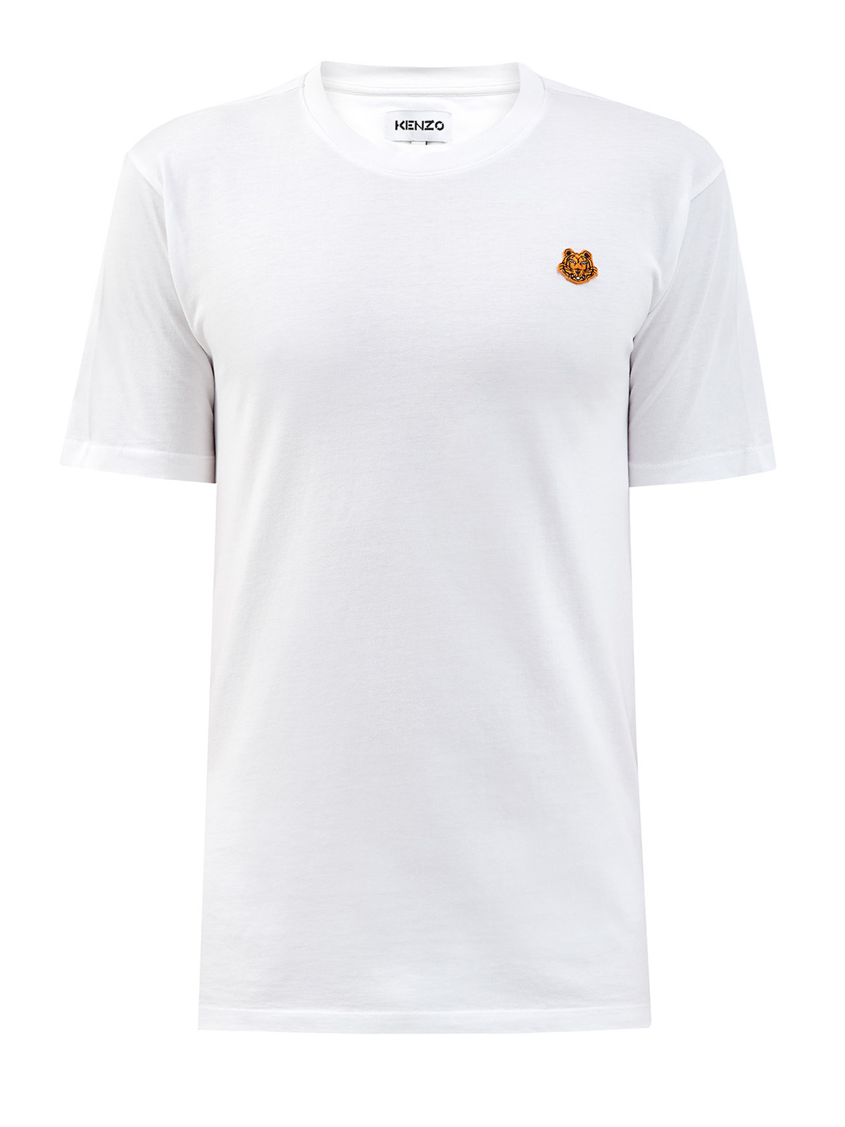 Хлопковая футболка с логотипом-аппликацией KENZO, цвет белый, размер S;M;XL;L - фото 1