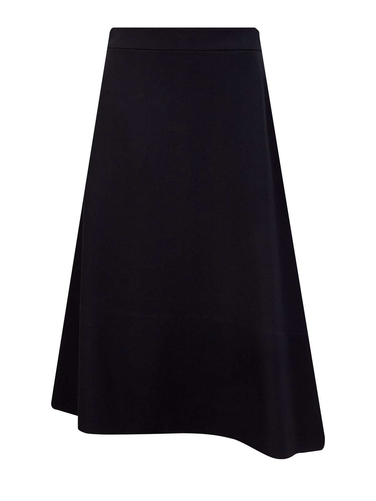 Асимметричная юбка-миди из шерстяного габардина 135500₽