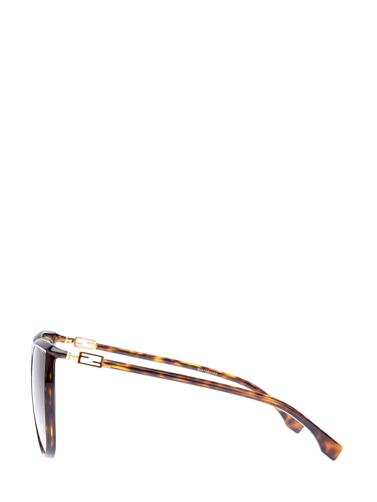Очки-oversize в тонкой оправе с черепаховым принтом FENDI (sunglasses), цвет мульти, размер M;L;XL;2XL;3XL - фото 3