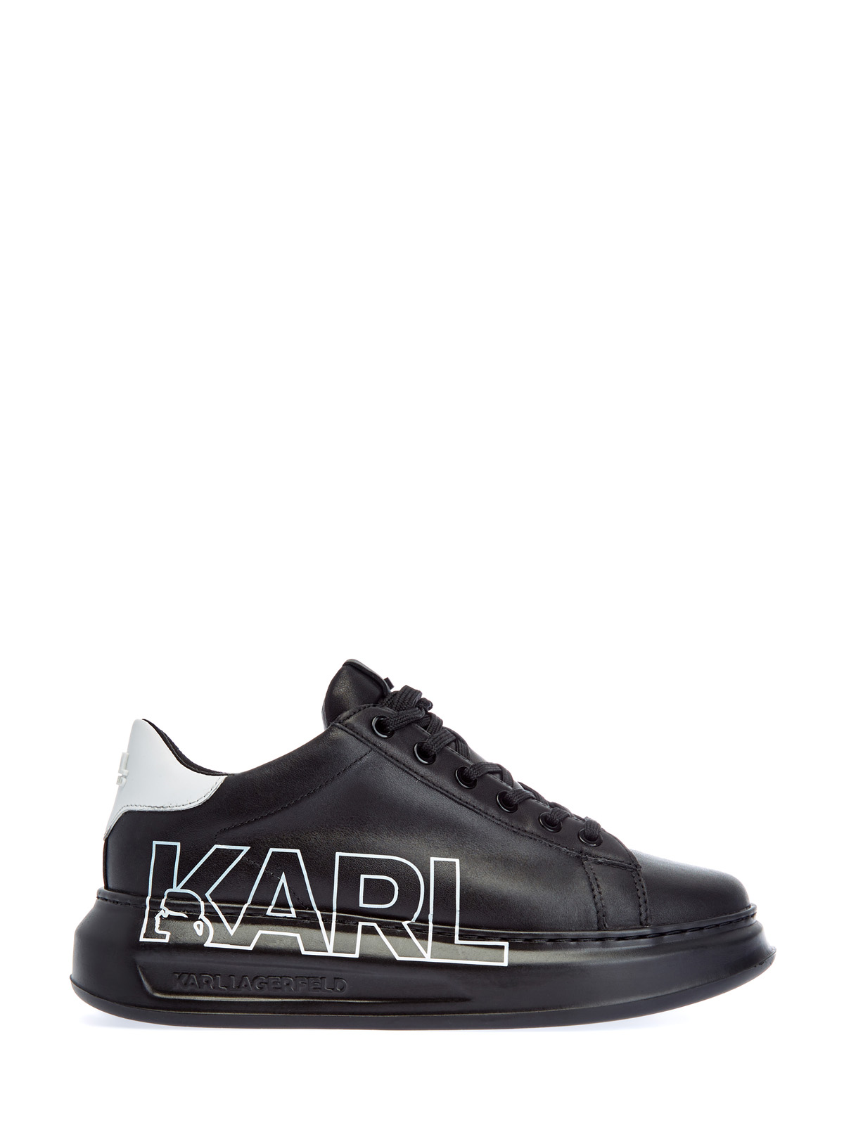 Кожаные кроссовки Kapri Karl с логотипом Outline KARL LAGERFELD, цвет черный, размер 37;39;41;42;38;40 - фото 1