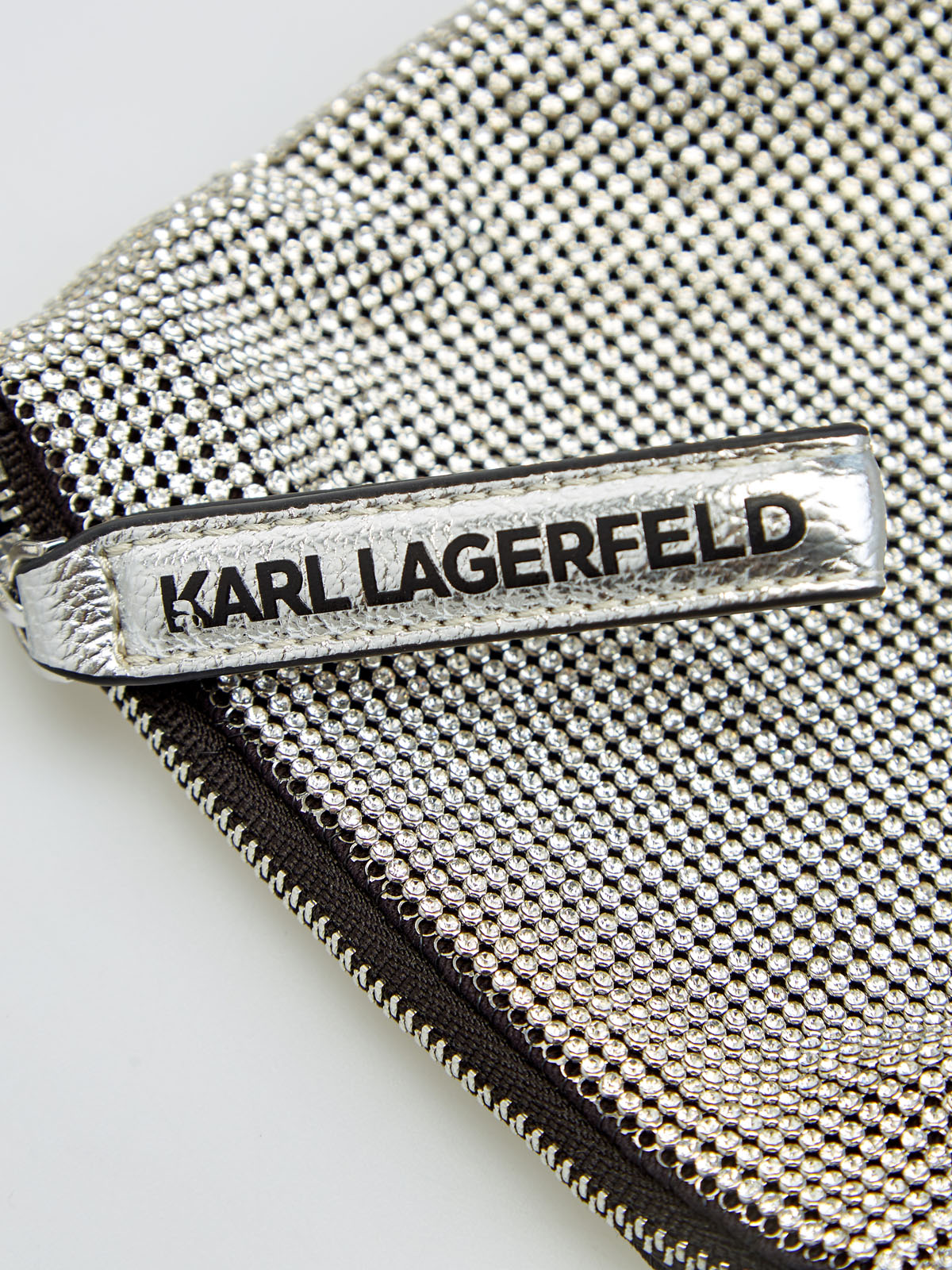 Миниатюрная сумка K/Evening с мерцающими стразами KARL LAGERFELD, цвет серый, размер 50;58;60;56 Миниатюрная сумка K/Evening с мерцающими стразами - фото 5