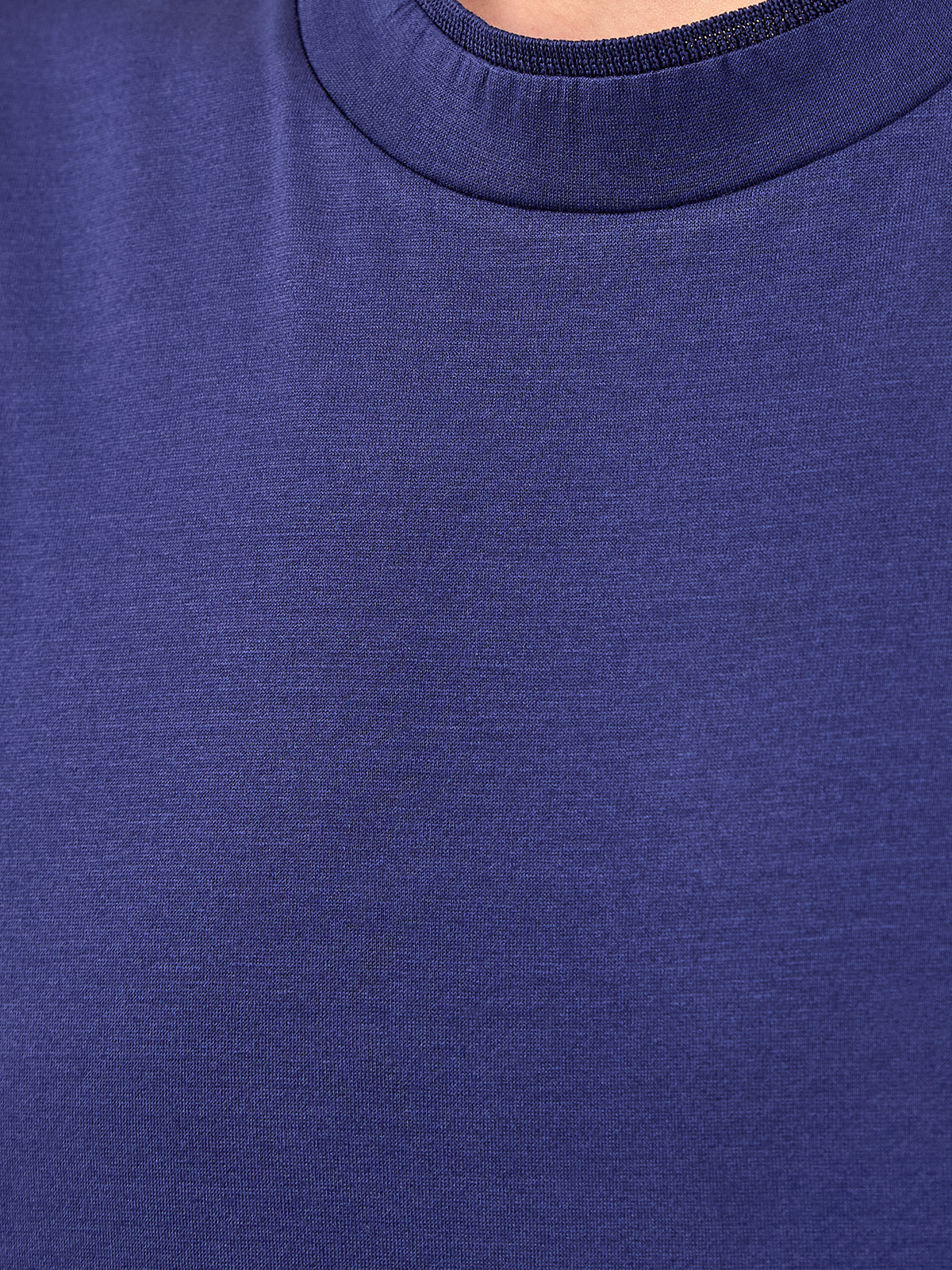 Однотонная футболка из гладкого хлопкового джерси CANALI, цвет синий, размер 50;52;54;56;58;60;62;48 - фото 5