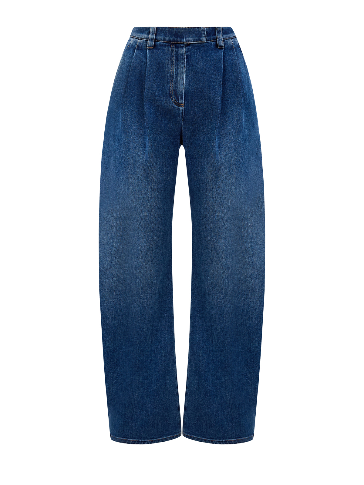 

Широкие джинсы Loose Curved с блестящей шлевкой Мониль, Синий, Широкие джинсы Loose Curved с блестящей шлевкой Мониль