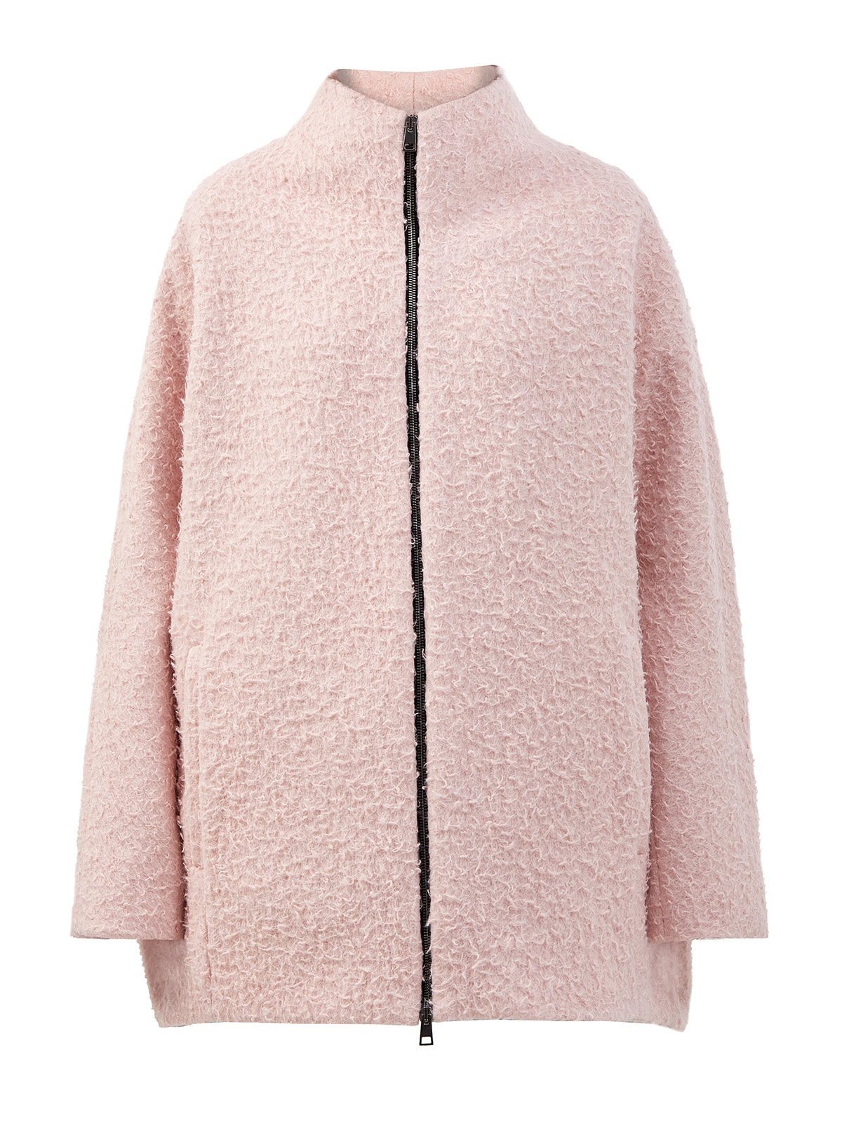 Пальто-oversize из фактурной шерсти и альпаки GIANFRANCO FERRE, цвет розовый, размер 40;42;44 - фото 1