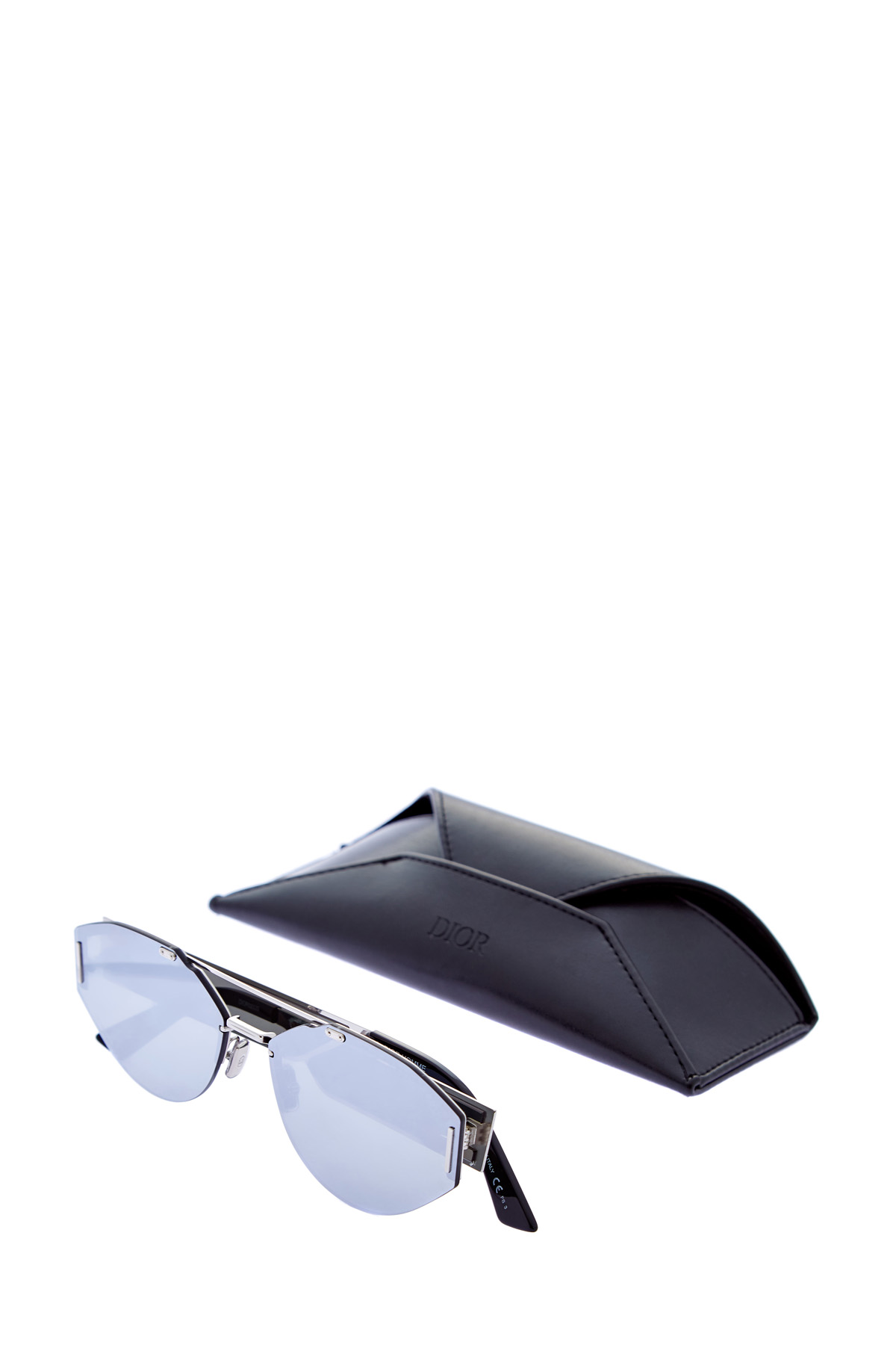 Очки оригинальной формы с прозрачными вставками на дужках DIOR (sunglasses) men, размер 40 - фото 5