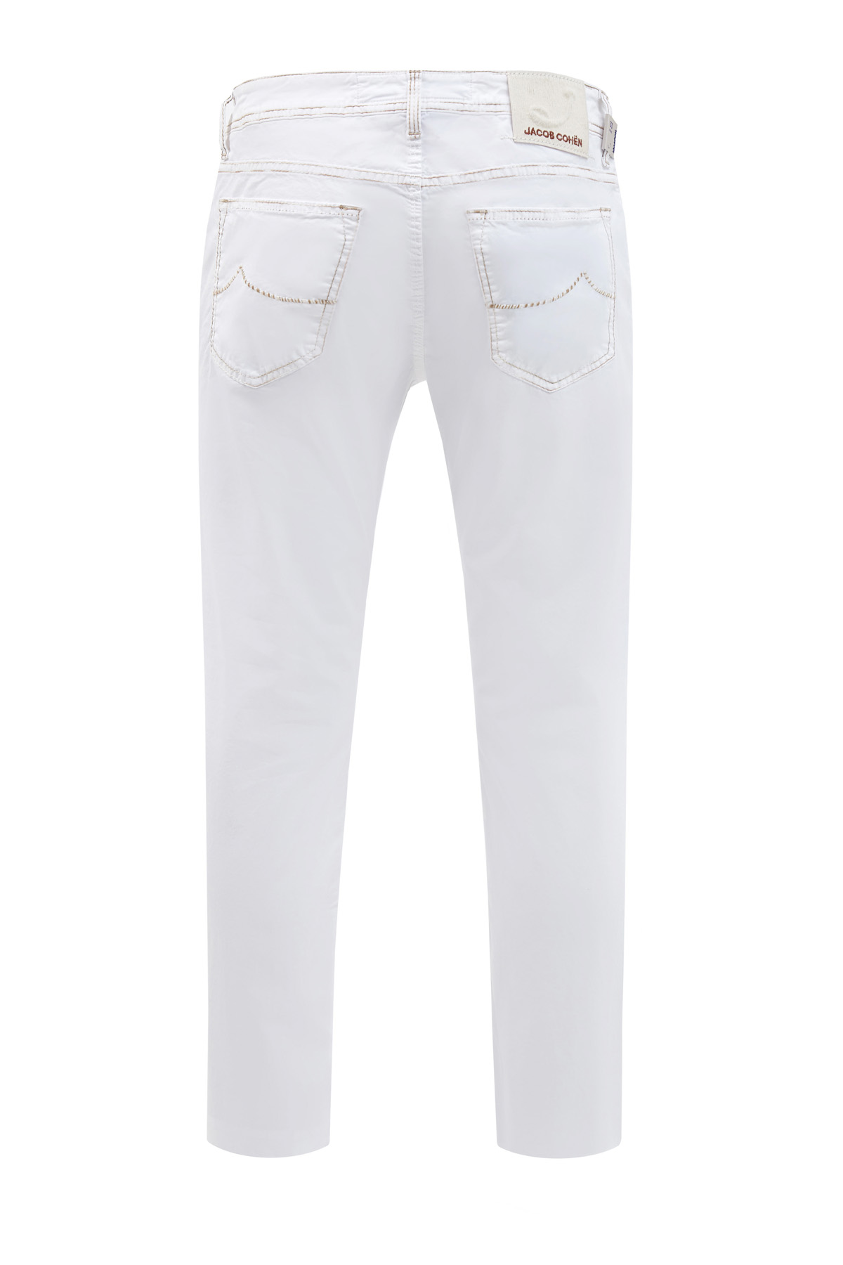 Белые джинсы из хлопкового денима с контрастной прострочкой швов JACOB COHEN, цвет белый, размер 54;58;50 - фото 2