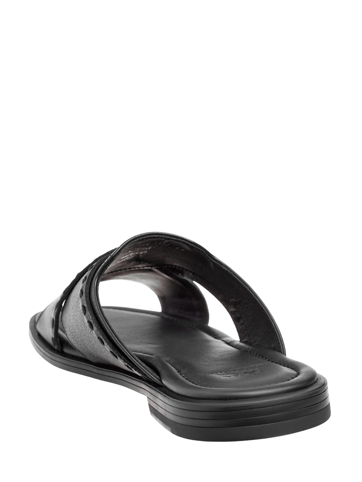 Пантолеты из крупнозернистой кожи с тисненым логотипом LA MARTINA, цвет черный, размер 39;40;43;42;44;45 - фото 4