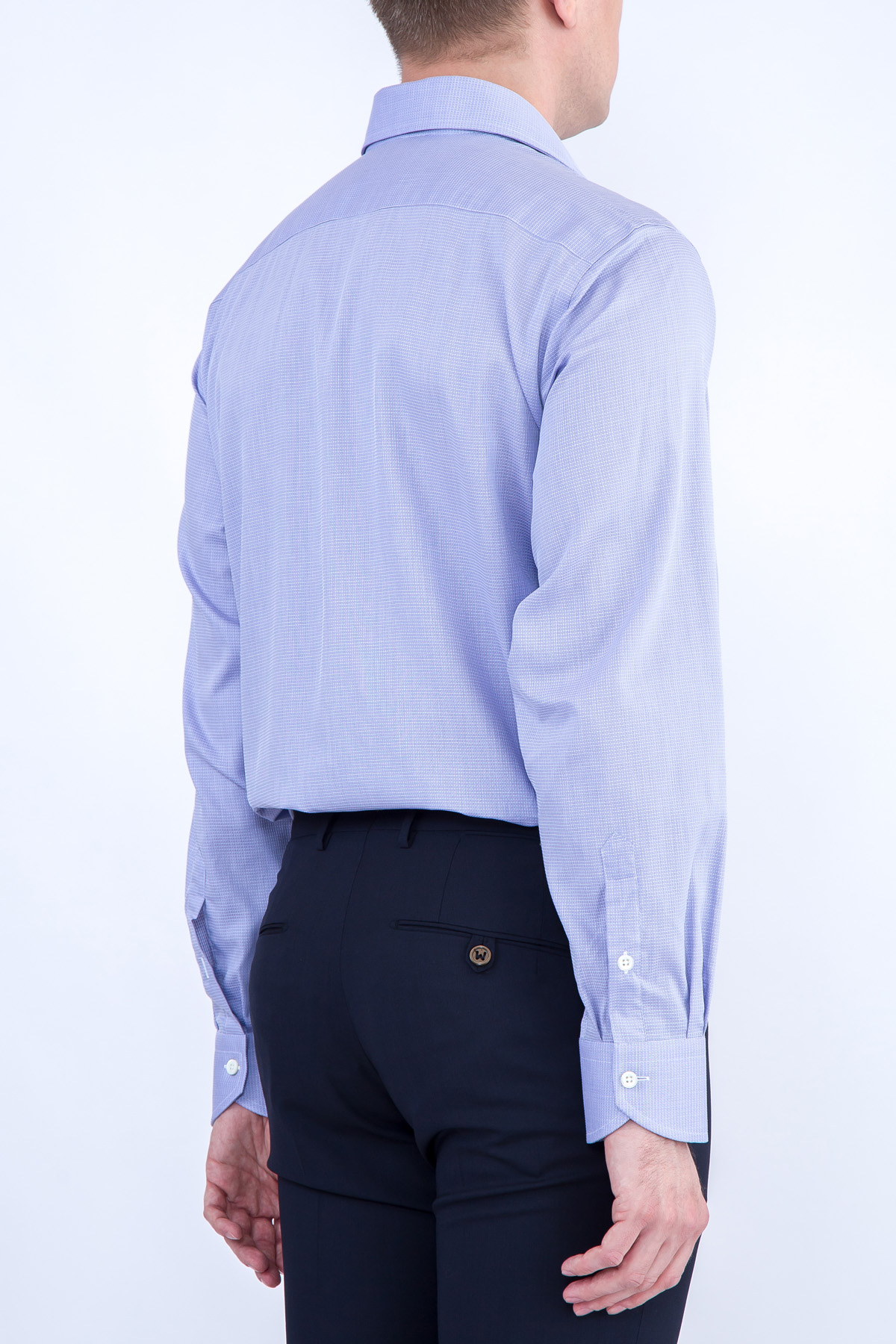 Рубашка Impeccabile с микро-принтом CANALI, цвет фиолетовый, размер 50 - фото 4