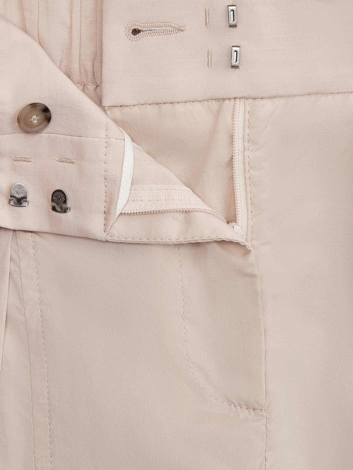 Свободные шорты с накладными карманами и регулируемым поясом PESERICO, цвет бежевый, размер 38;40;44;46 - фото 6