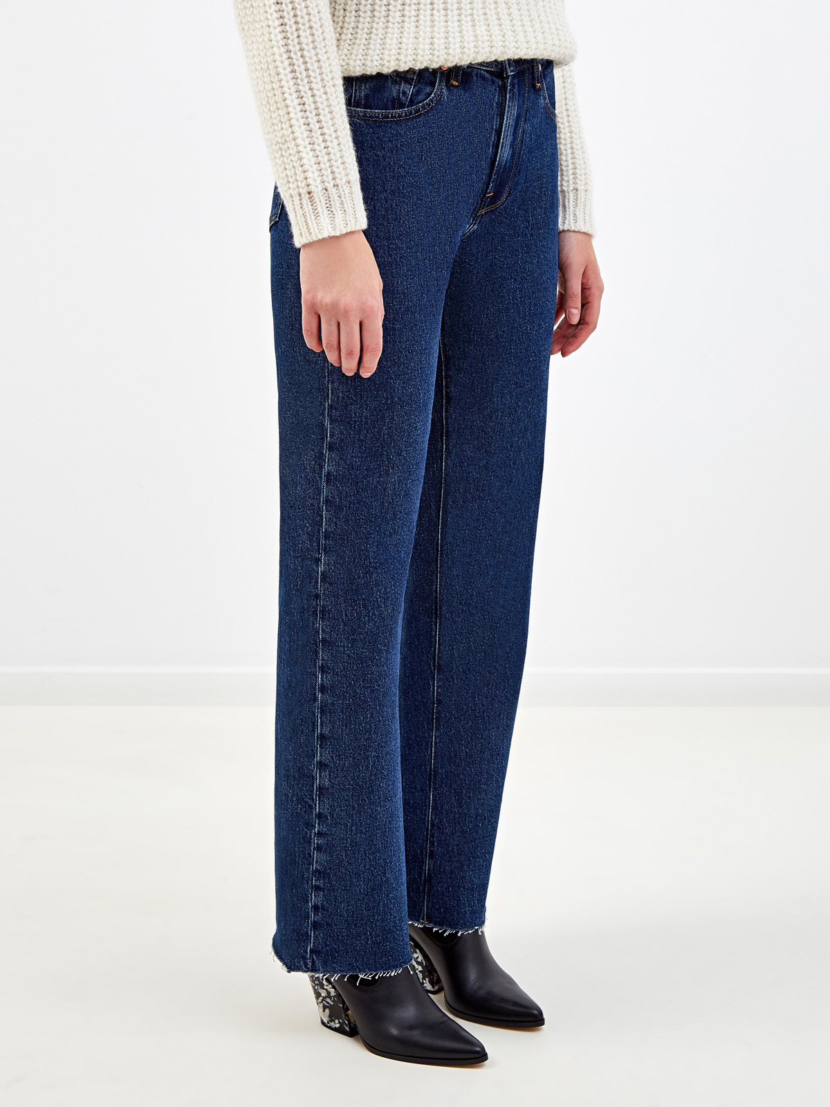 Прямые джинсы Tess в стиле 90-х с необработанным краем 7 FOR ALL MANKIND, цвет синий, размер S;M;M;L;L;XS - фото 3