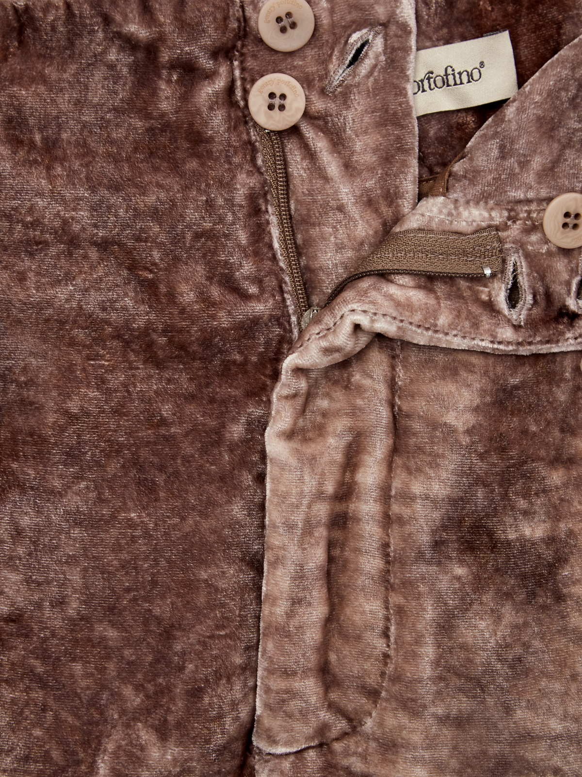Брюки-палаццо с высокой посадкой из велюра и шелка GENTRYPORTOFINO, цвет коричневый, размер 44;46 - фото 4