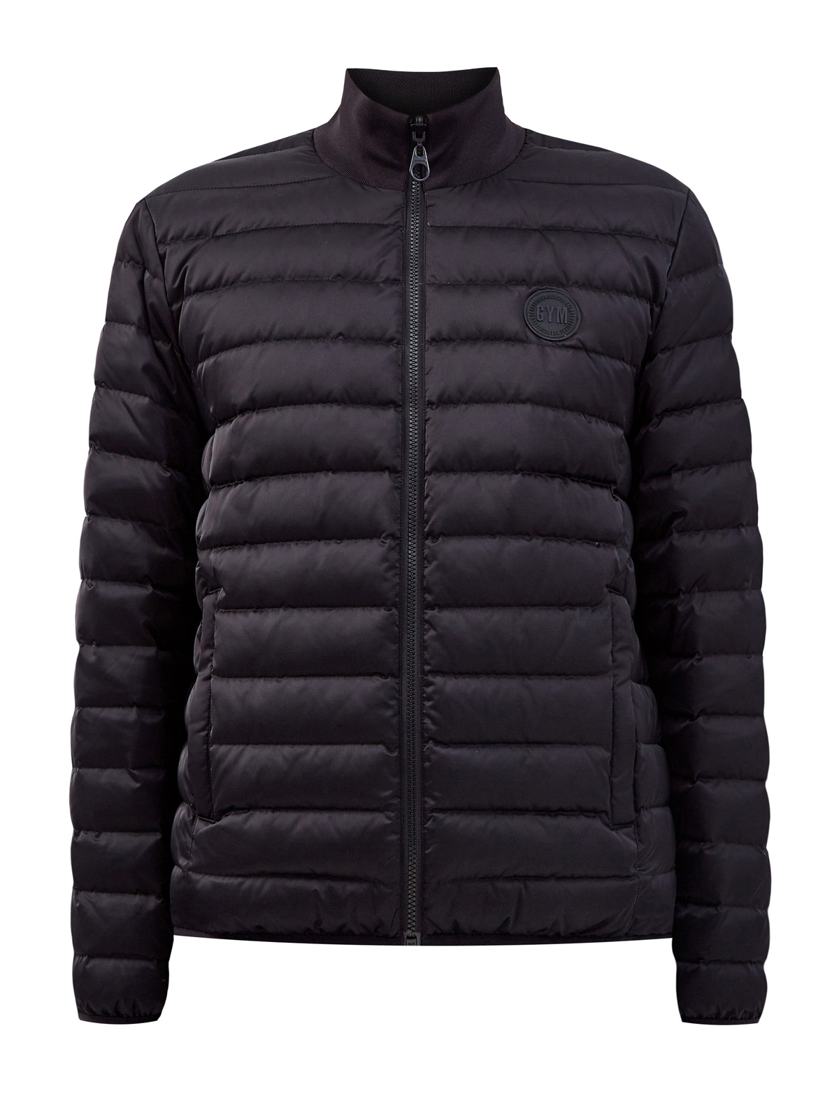 

Двусторонний пуховик-бомбер с принтом Maxi Gym на спинке, Черный, Двусторонний пуховик-бомбер с принтом Maxi Gym на спинке