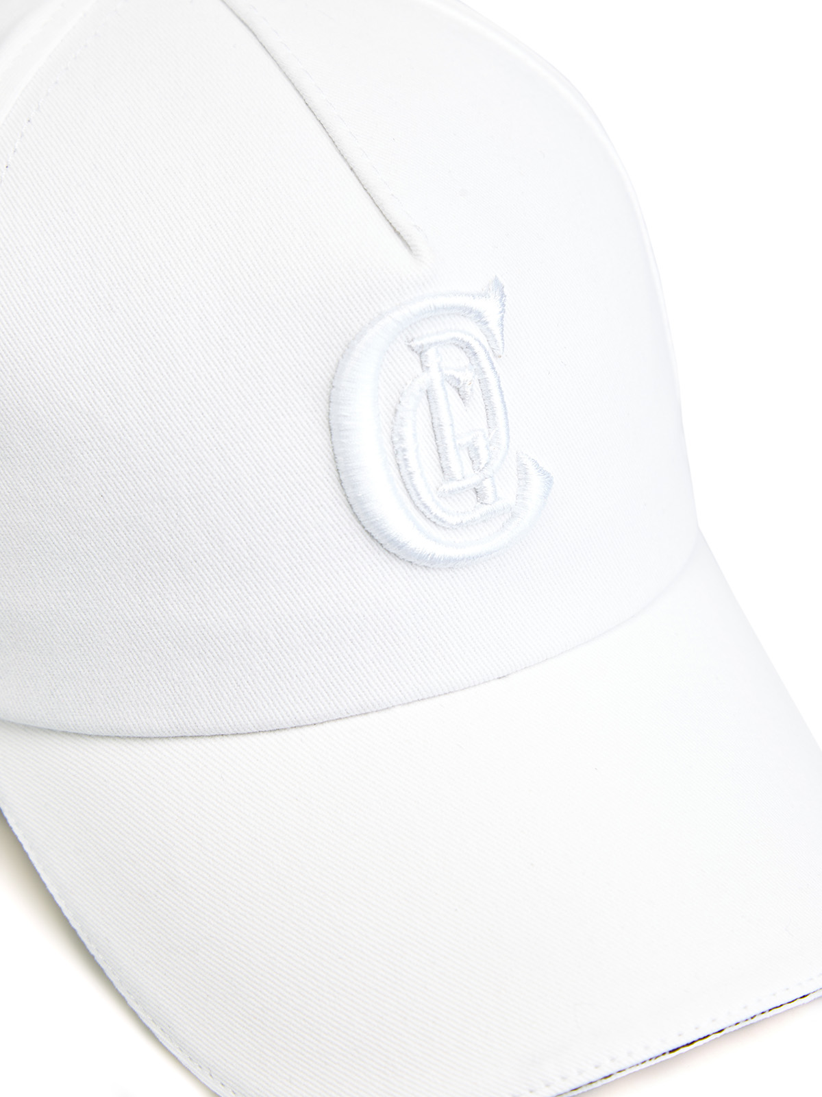 Бейсболка в спортивном стиле с контрастной отделкой и вышивкой CUDGI, цвет белый, размер 58;59;60 - фото 4