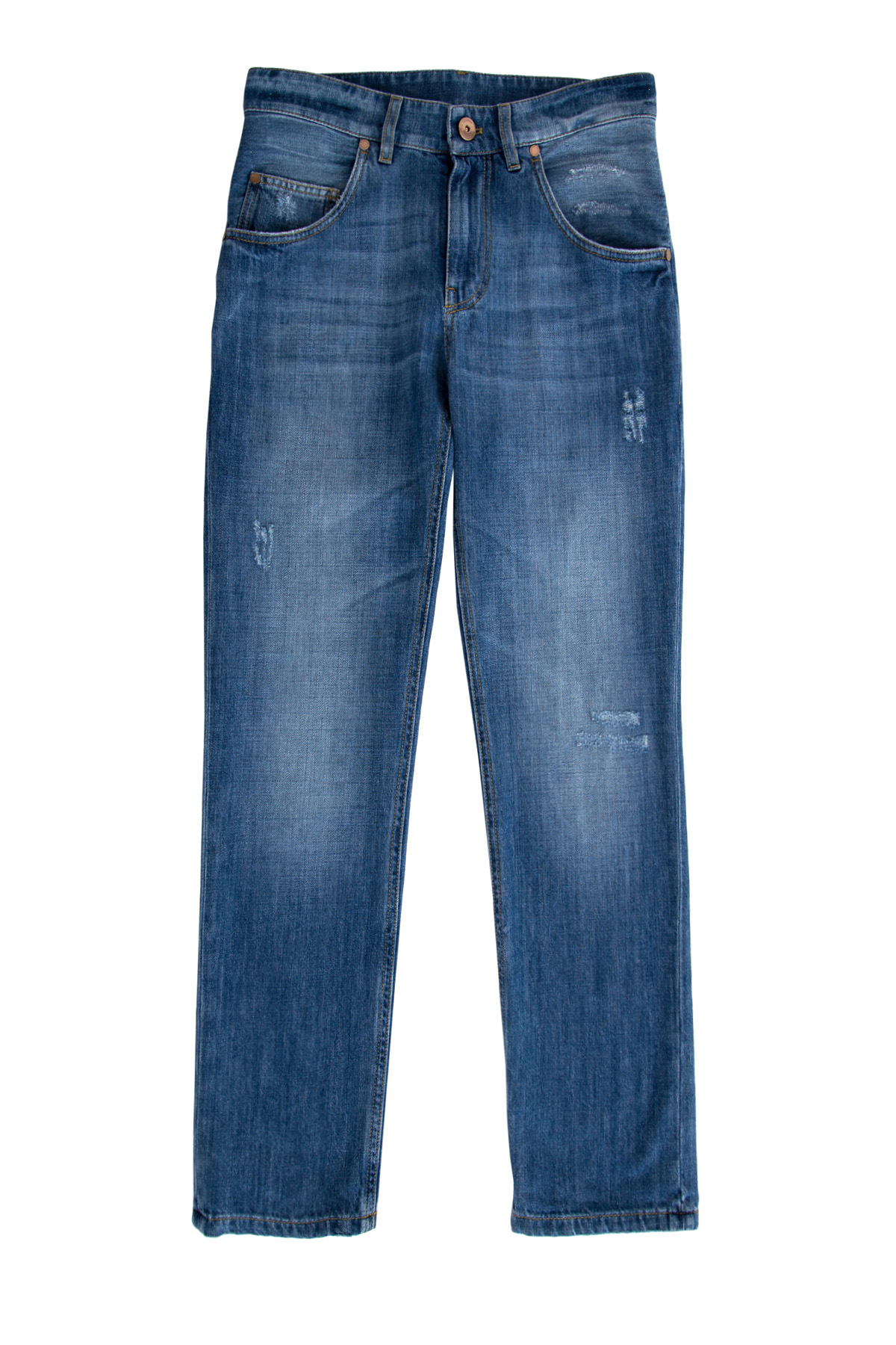 

Лаконичные джинсы extra skinny из денима голубого цвета