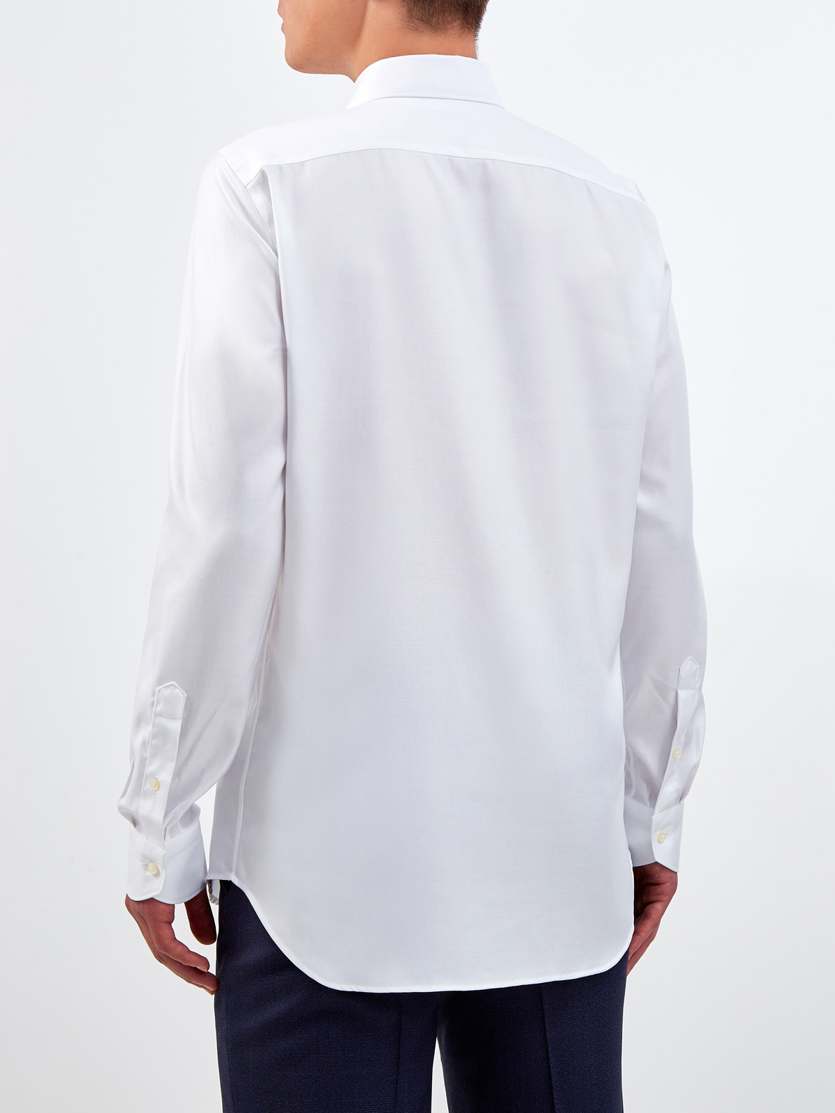 Классическая рубашка из хлопкового поплина Impeccabile CANALI, цвет белый, размер 52;56 - фото 4